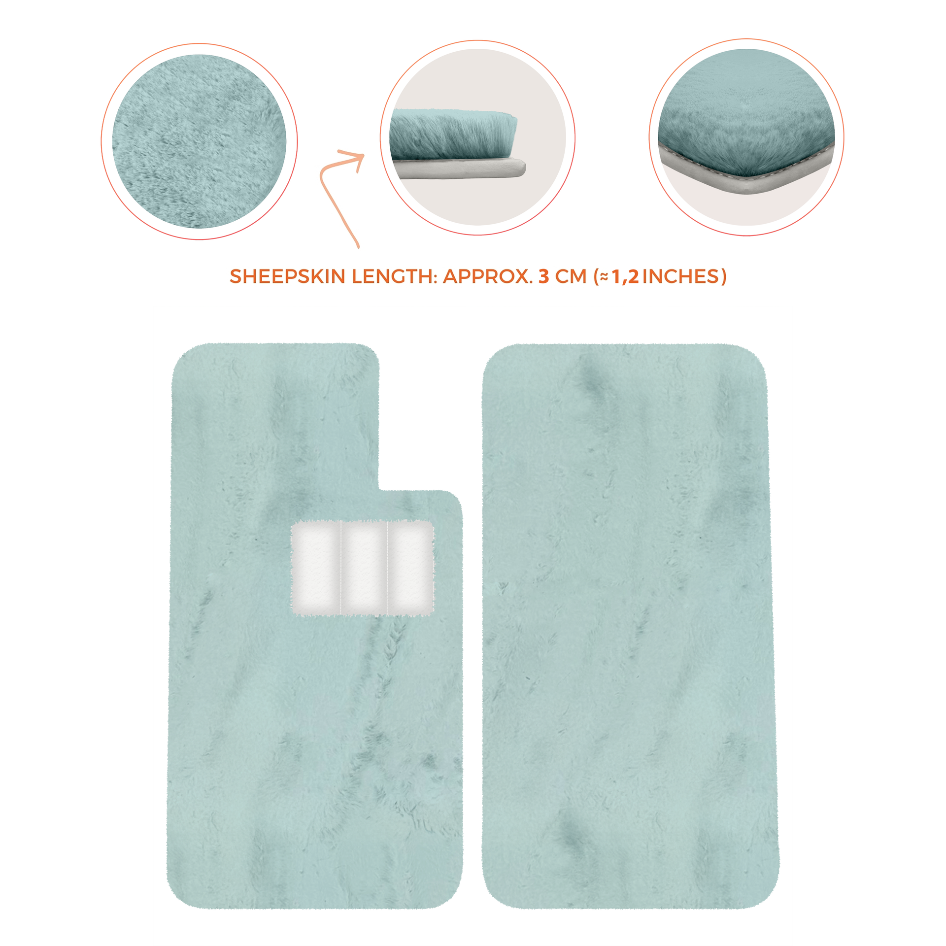 Premium Sheepskin Floor Mats for Aston Martin V8 Virage (1989-1995) Coupe