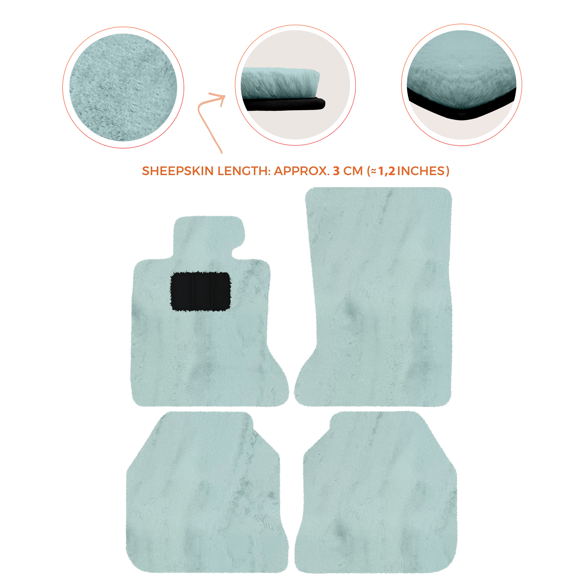 Luxury Sheepskin Floor Mats for Rolls-Royce Ghost RR2 (2010-2014)