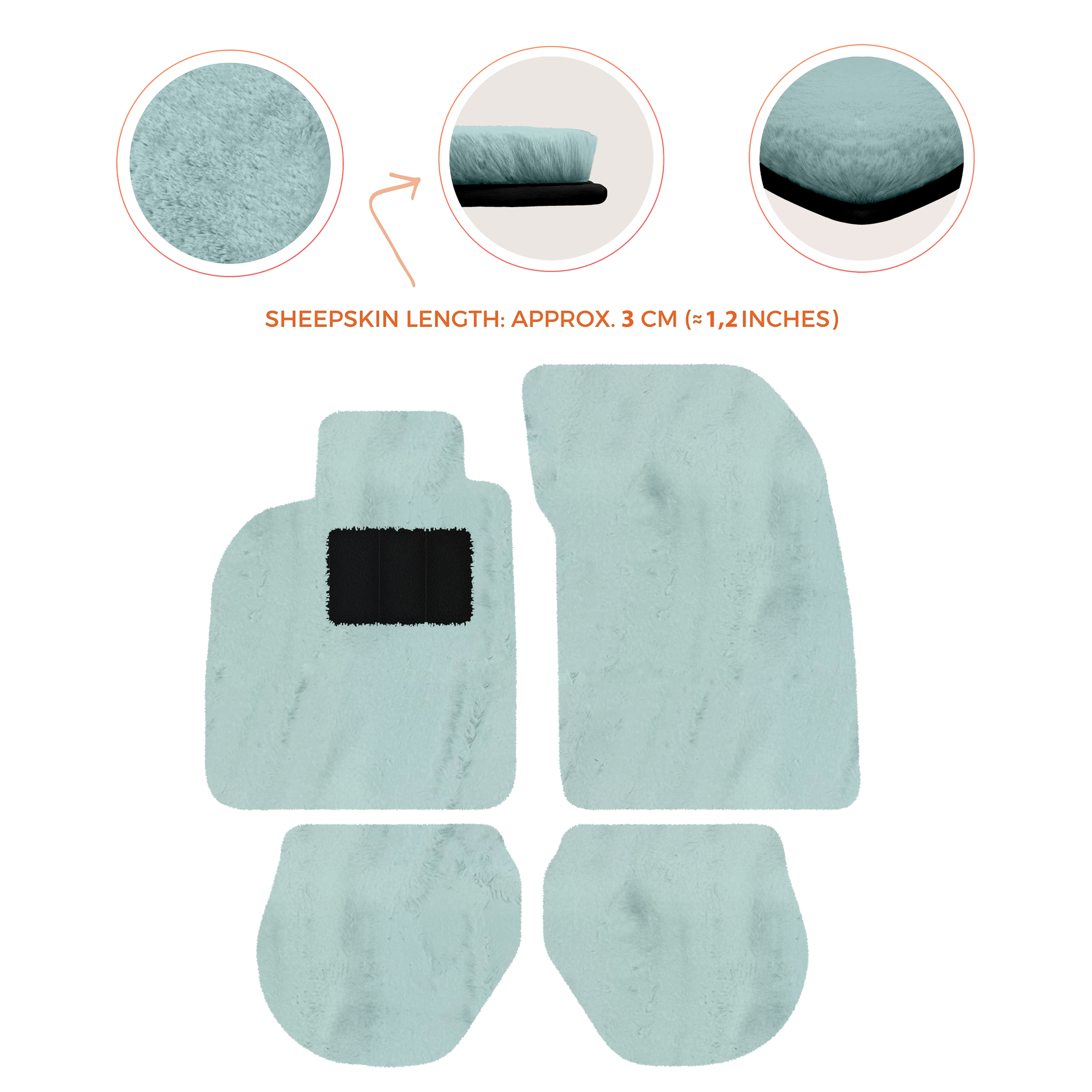 Customizable Leather Floor Mats with Square Pattern for Porsche 911 - 993 (1994-1998) - AutoWin