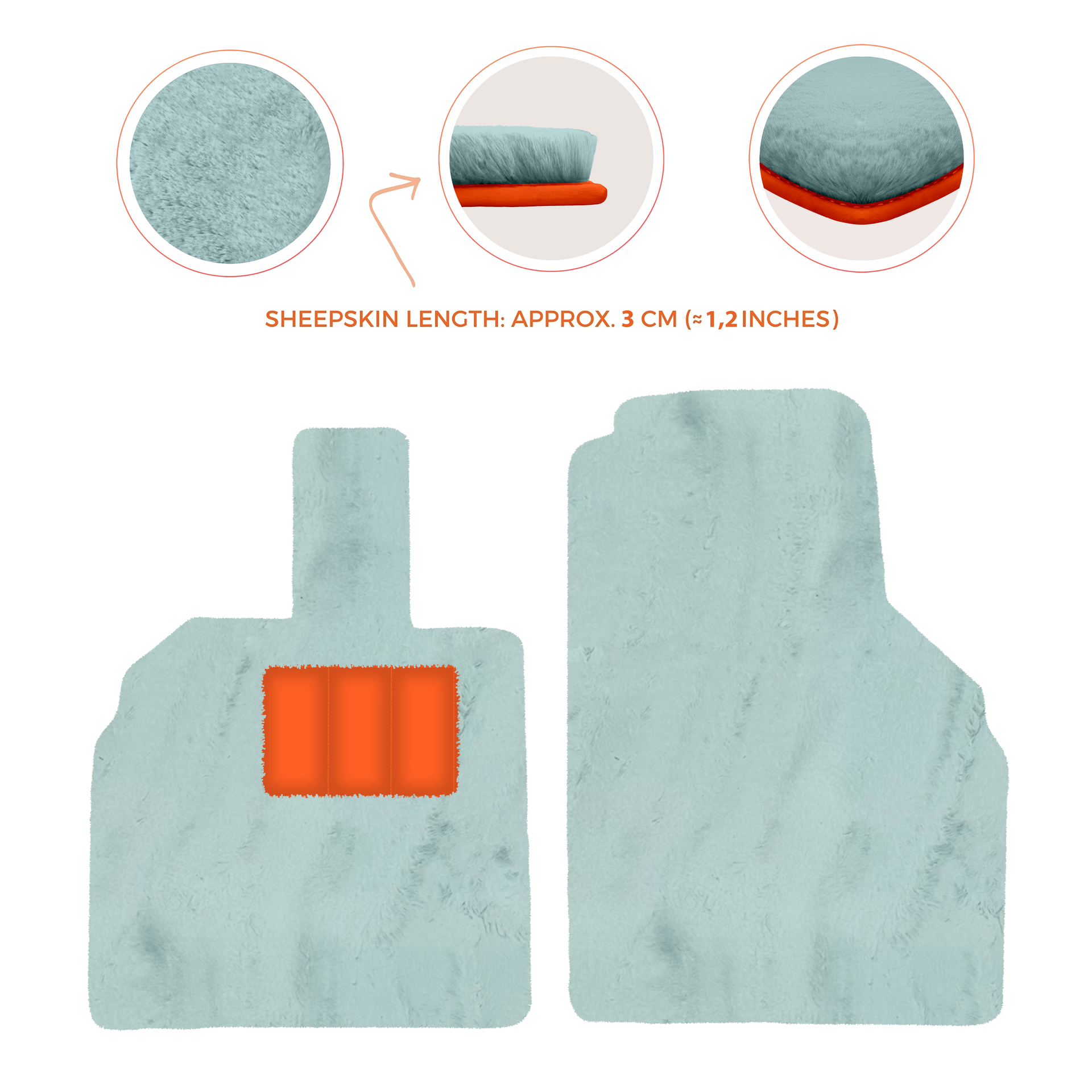 Premium Sheepskin Floor Mats for Lamborghini Aventador (2012-2022)