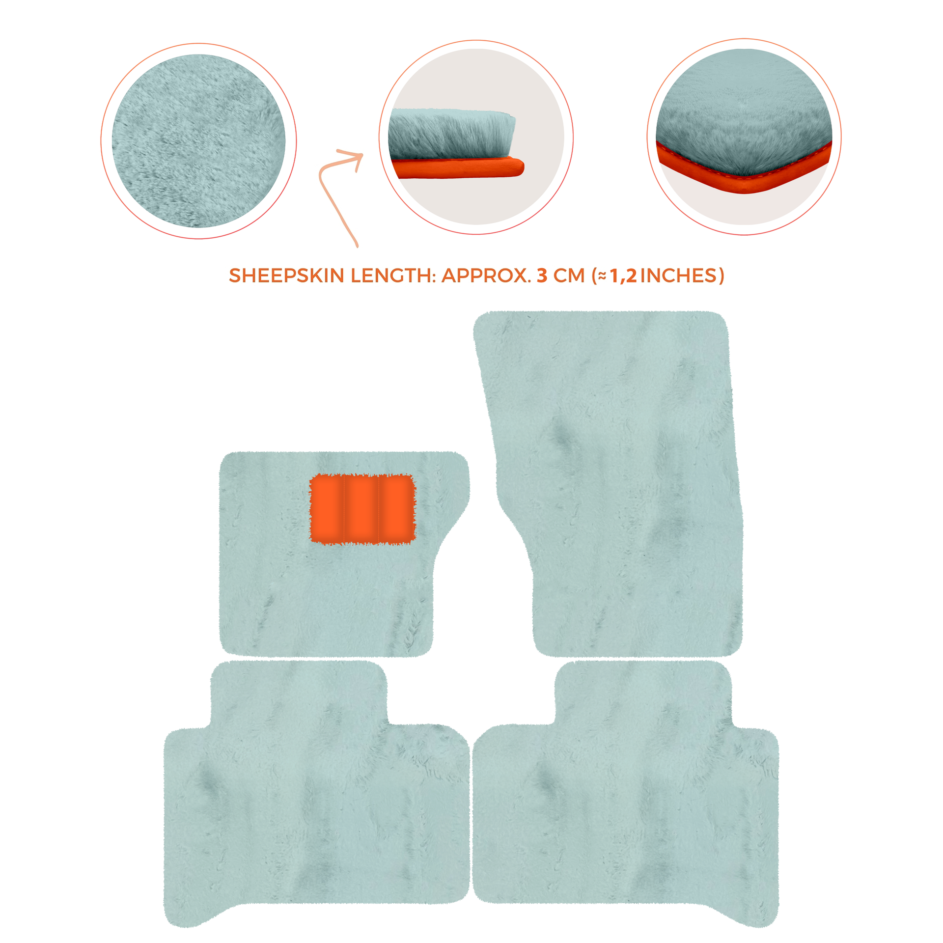 Luxurious Premium Sheepskin Floor Mats for Range Rover (2012-2022)