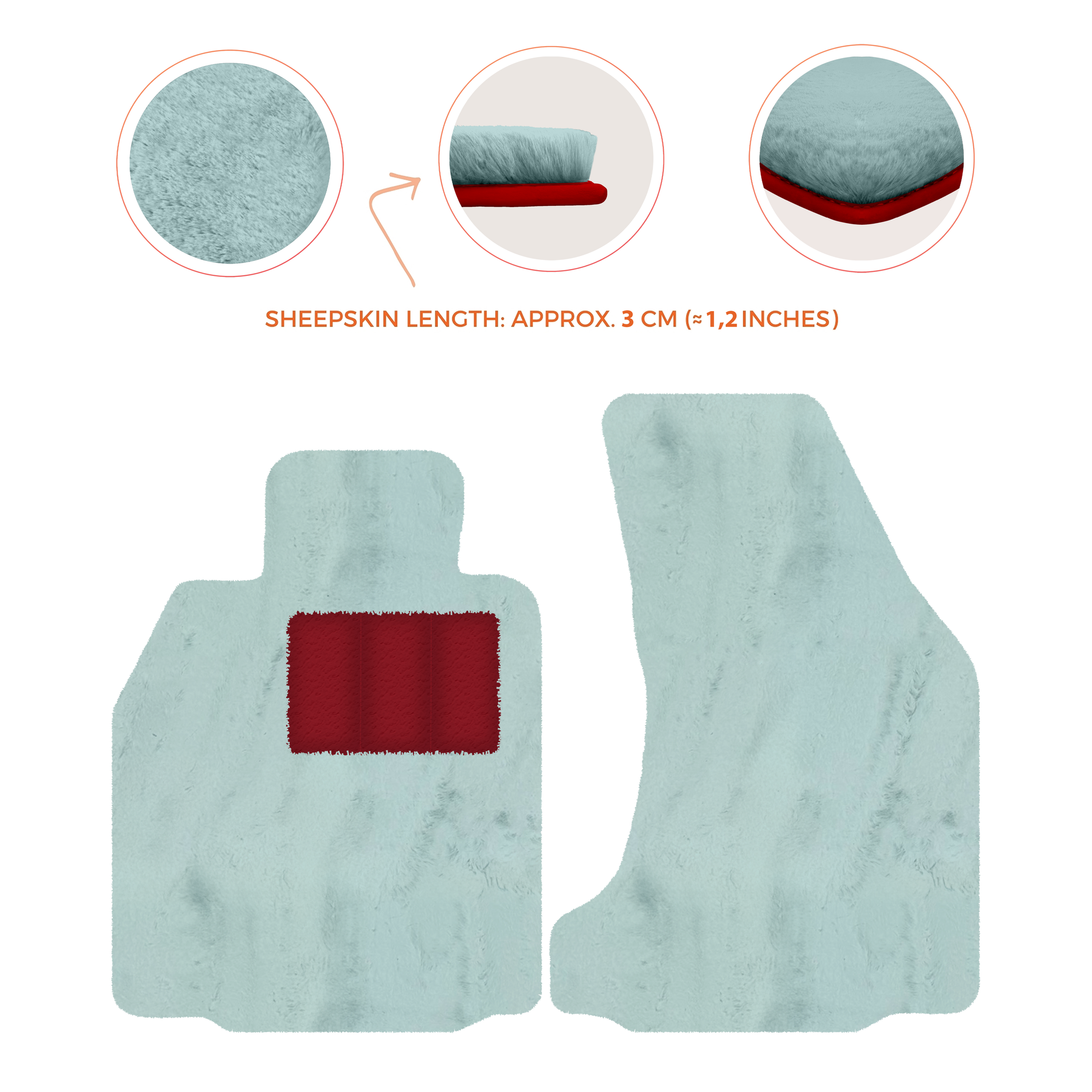 Premium Sheepskin Floor Mats for Porsche 718 Boxster (2016-2023)