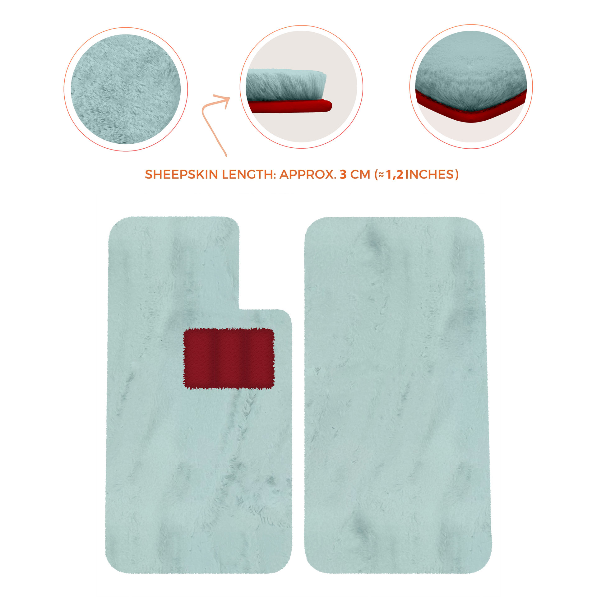 Premium Sheepskin Floor Mats for Aston Martin V8 Virage (1989-1995) Coupe