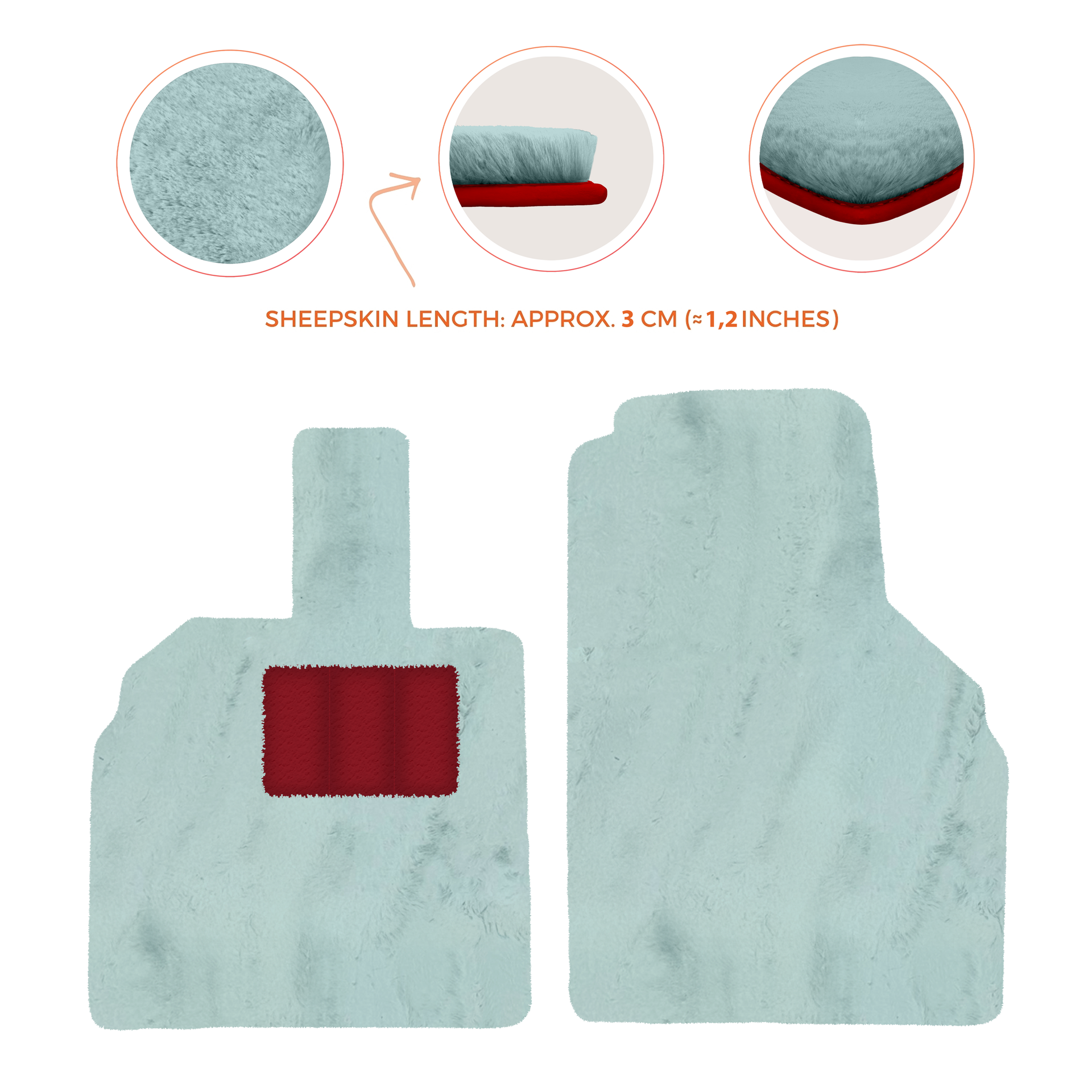 Premium Sheepskin Floor Mats for Lamborghini Aventador (2012-2022)