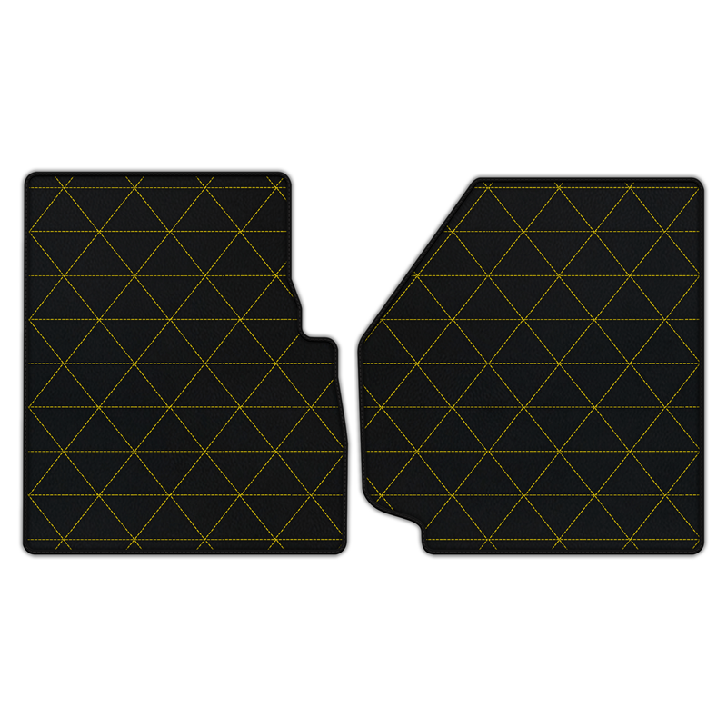 Customizable Leather Floor Mats with Triangle Pattern for Land Rover Defender 90 (2007-2020)