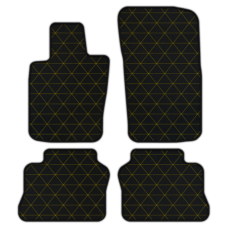 Customizable Leather Floor Mats with Triangle Pattern for Porsche Panamera (2009-2016)