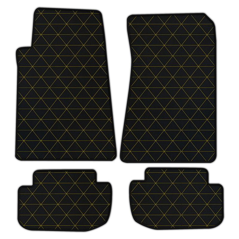 Customizable Leather Floor Mats with Triangle Pattern for Aston Martin DBS (2007-2012) Coupe