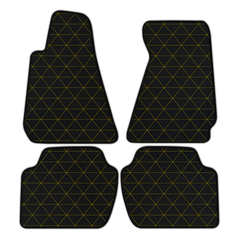 Customizable Leather Floor Mats with Square Pattern for Aston Martin Rapide (2010-2018) Sedan