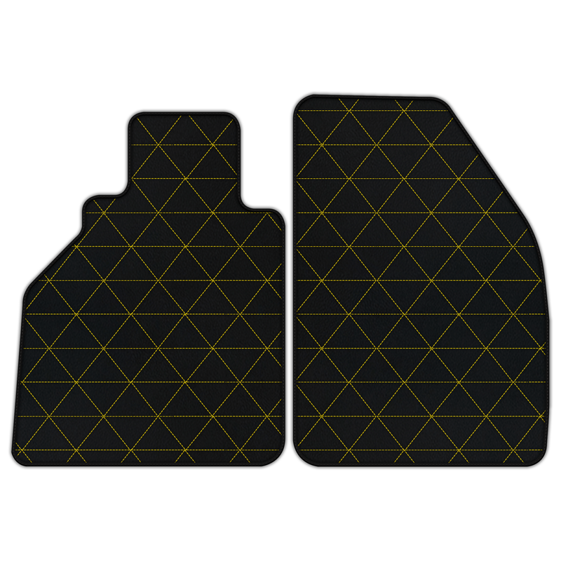 Customizable Leather Floor Mats with Triangle Pattern for Porsche 986 Boxster (1996-2004)
