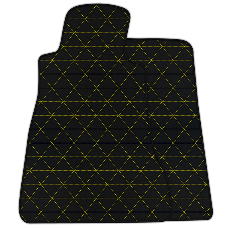 Customizable Leather Floor Mats with Triangle Pattern for Chevrolet Corvette C6 (2005-2013)