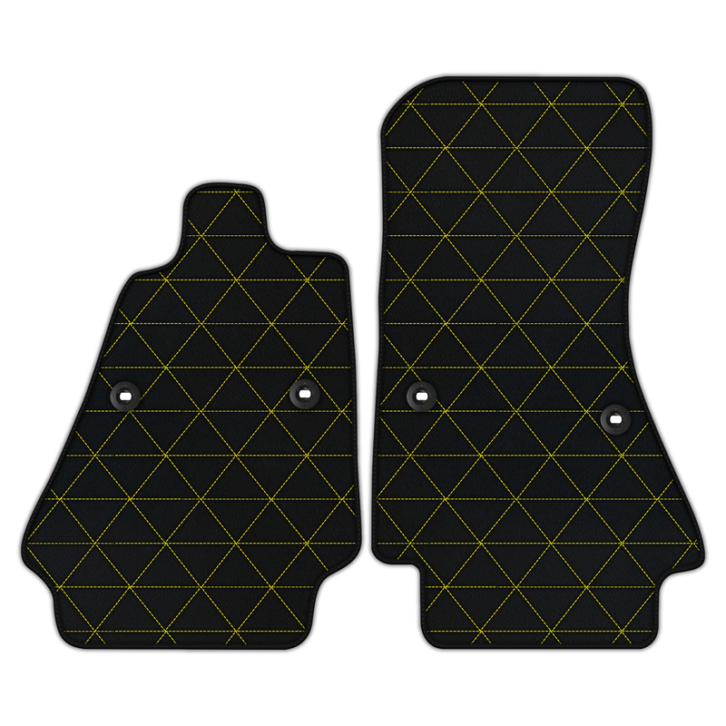 Customizable Leather Floor Mats with Triangle Pattern for Bugatti Chiron (2016-2022)