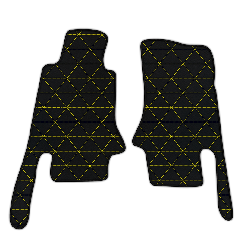 Customizable Leather Floor Mats with Triangle Pattern for Chevrolet Corvette C5 (1997-2004)