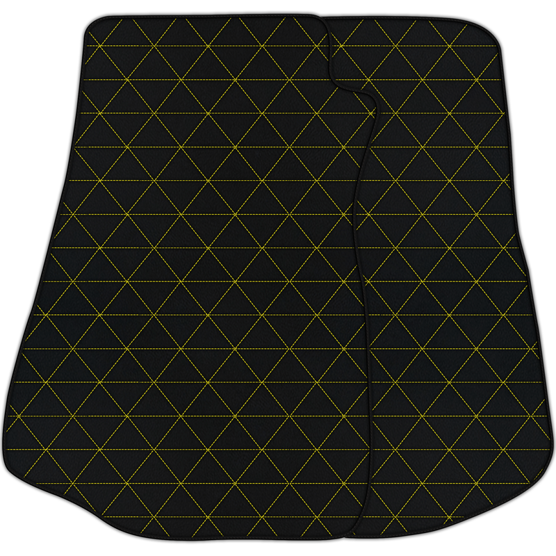 Customizable Leather Floor Mats with Triangle Pattern for Chevrolet Corvette C3 (1968-1982)