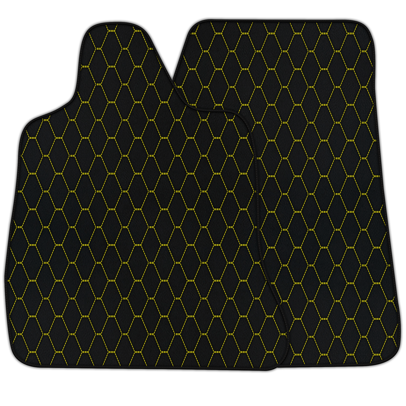 Customizable Leather Floor Mats with Vertical Hex Pattern for Chevrolet Corvette C7 (2014-2019)