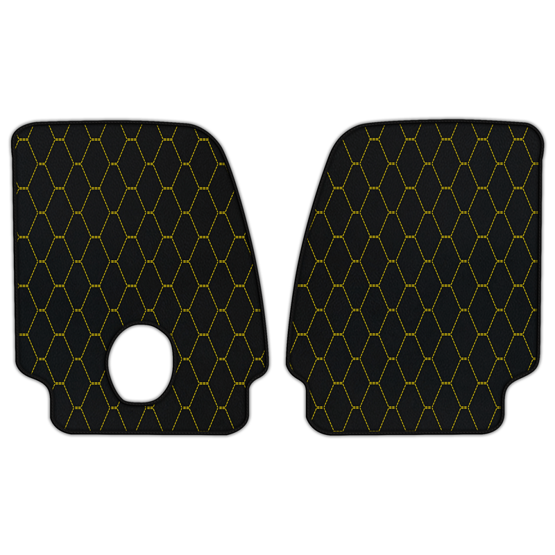 Customizable Leather Floor Mats with Vertical Hex Pattern for Ferrari Monza SP2 (2018-2023)