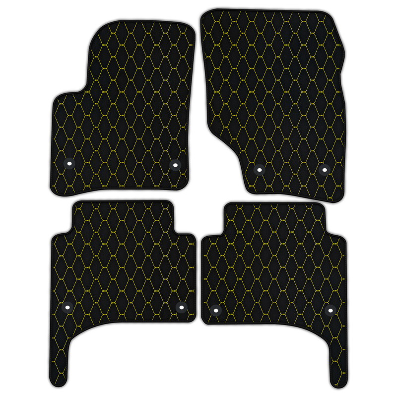 Customizable Leather Floor Mats with Vertical Hex Pattern for Porsche Porsche Cayenne (2003-2010)
