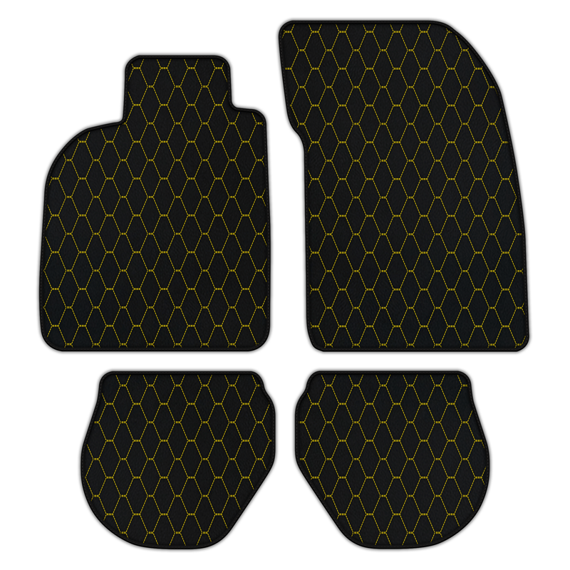 Customizable Leather Floor Mats with Vertical Hex Pattern for Porsche 911 - 993 (1994-1998)
