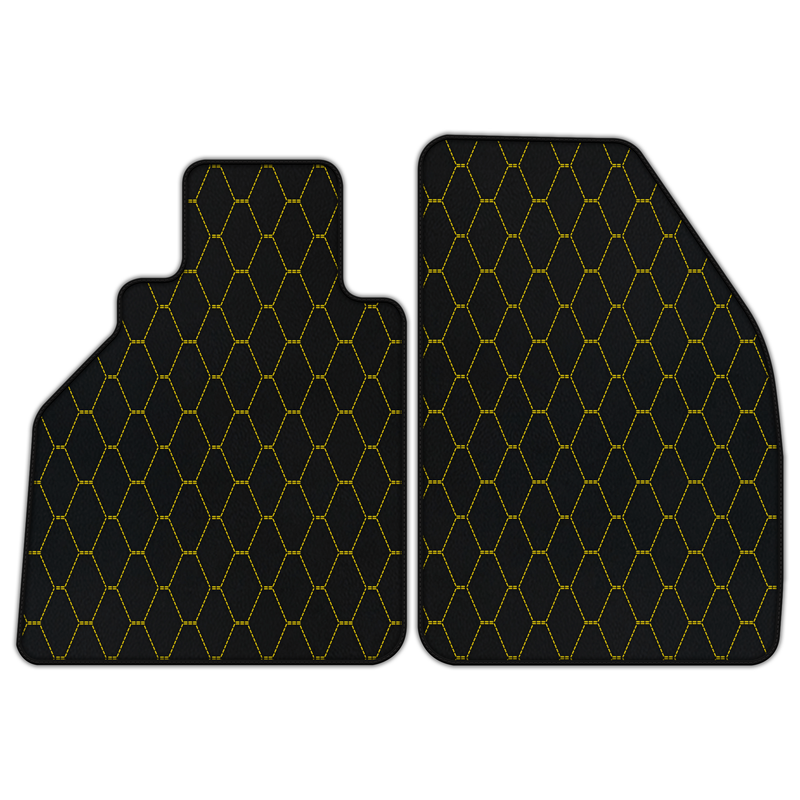 Customizable Leather Floor Mats with Vertical Hex Pattern for Porsche 986 Boxster (1996-2004)