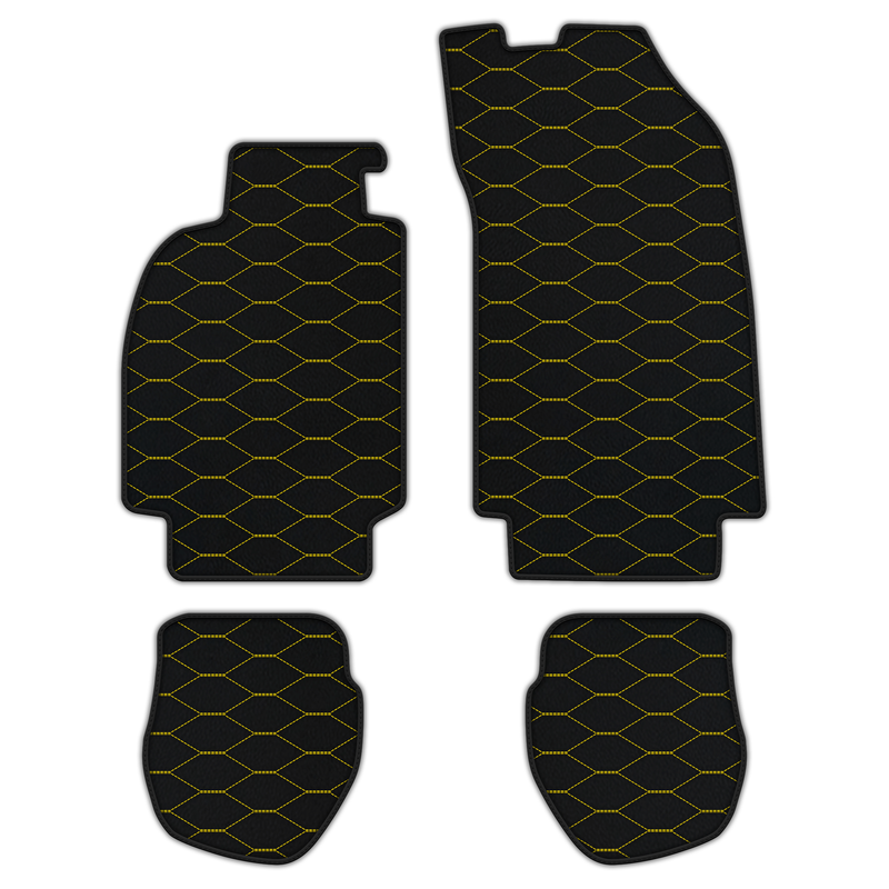 Customizable Leather Floor Mats with Viper Hex Pattern for Porsche 964 (1989-1994)