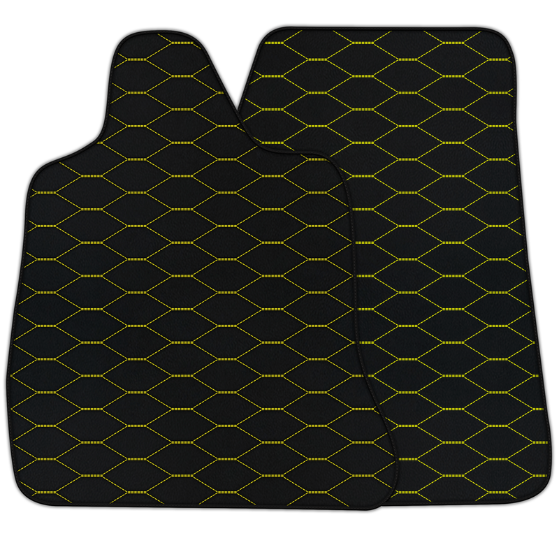 Customizable Leather Floor Mats with Viper Hex Pattern for Chevrolet Corvette C7 (2014-2019)