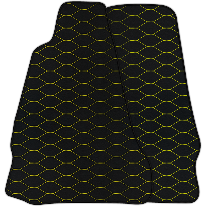 Customizable Leather Floor Mats with Viper Hex Pattern for Aston Martin V8 Vantage (2005-2018)
