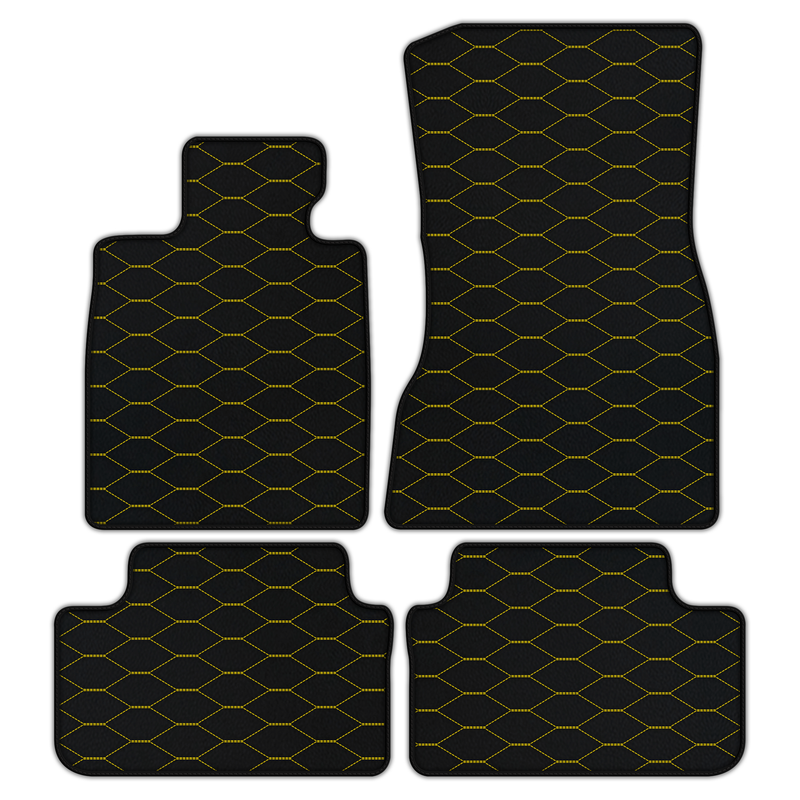Customizable Leather Floor Mats with Viper Hex Pattern for BMW M5 G90 (2023-2026) Sedan