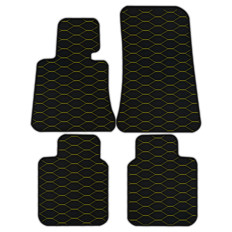 Customizable Leather Floor Mats with Viper Hex Pattern for Rolls Royce Phantom Drophead Coupe (2007-2016)