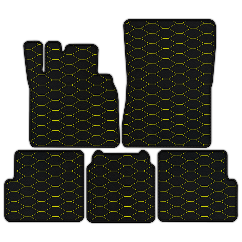 Customizable Leather Floor Mats with Viper Hex Pattern for Mercedes Benz G-Class W463 (2008-2018)