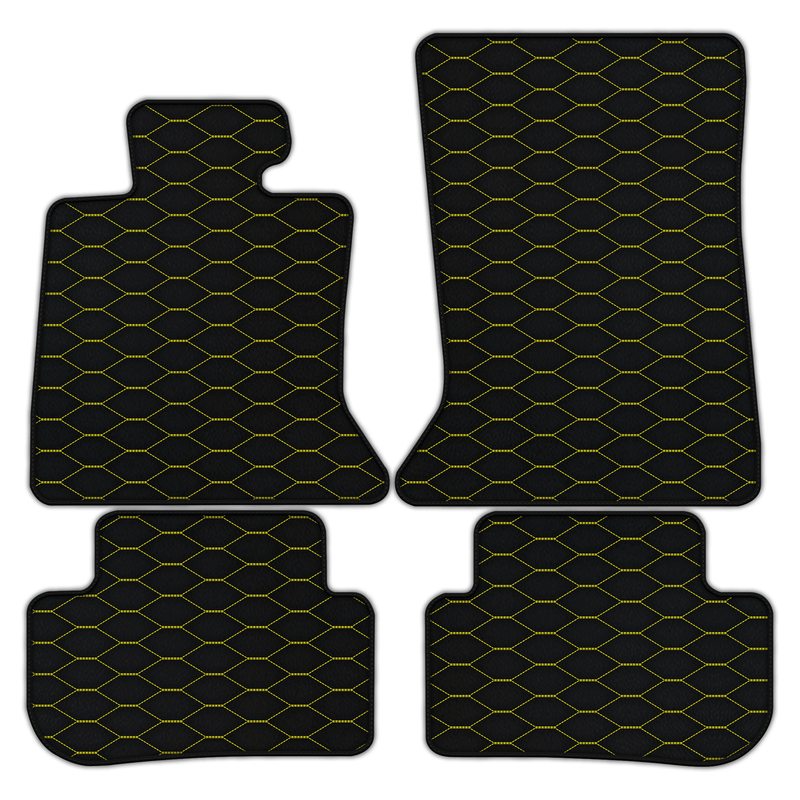 Customizable Leather Floor Mats with Viper Hex Pattern for Rolls Royce Wraith (2013–2023)