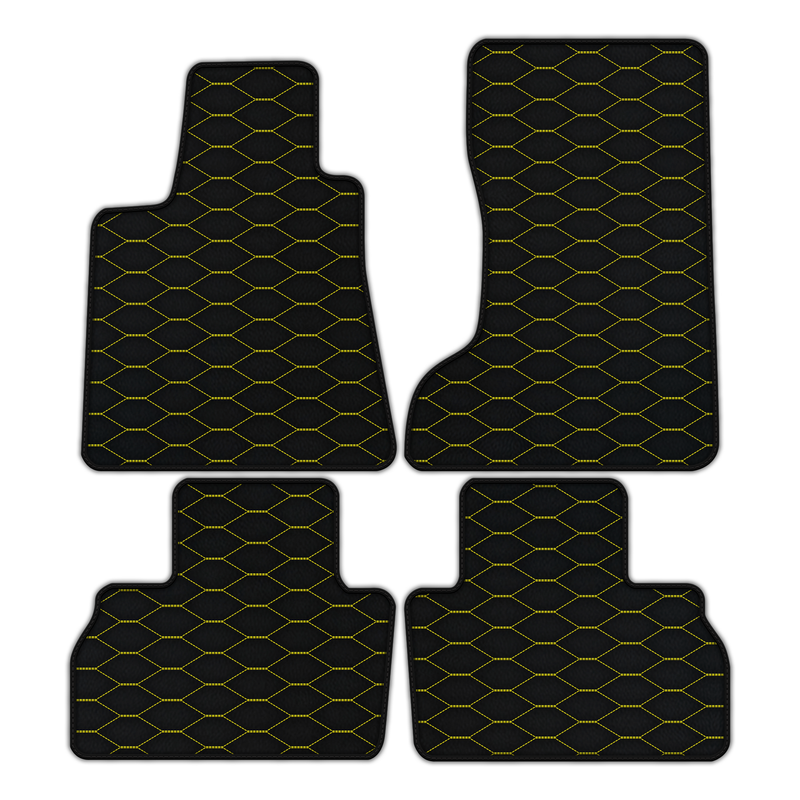 Customizable Leather Floor Mats with Viper Hex Pattern for Maserati Levante (2017-2023)