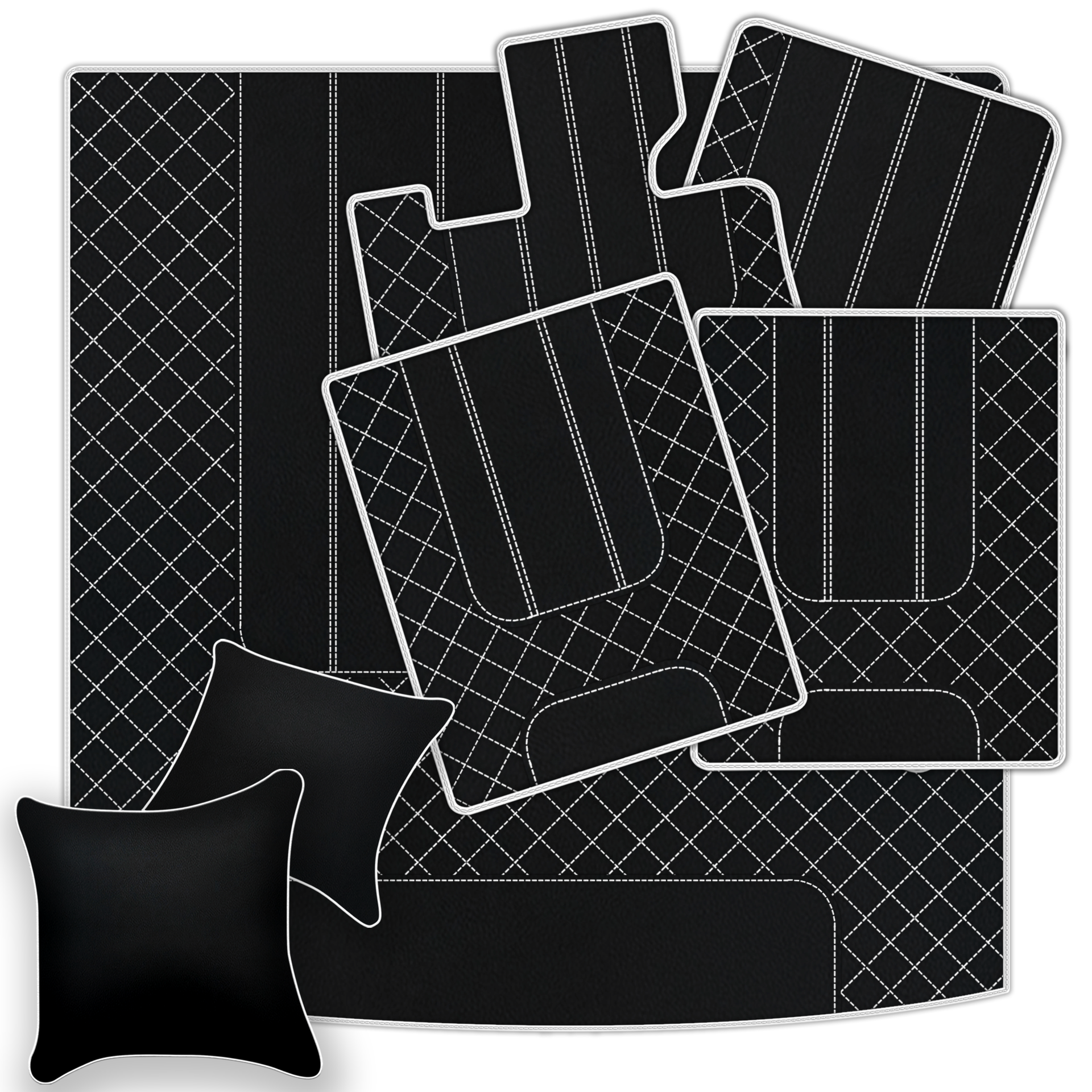 Customizable Leather Floor Mats with AW1 Pattern for Bentley Red Label RL (1998-2009) - AutoWin