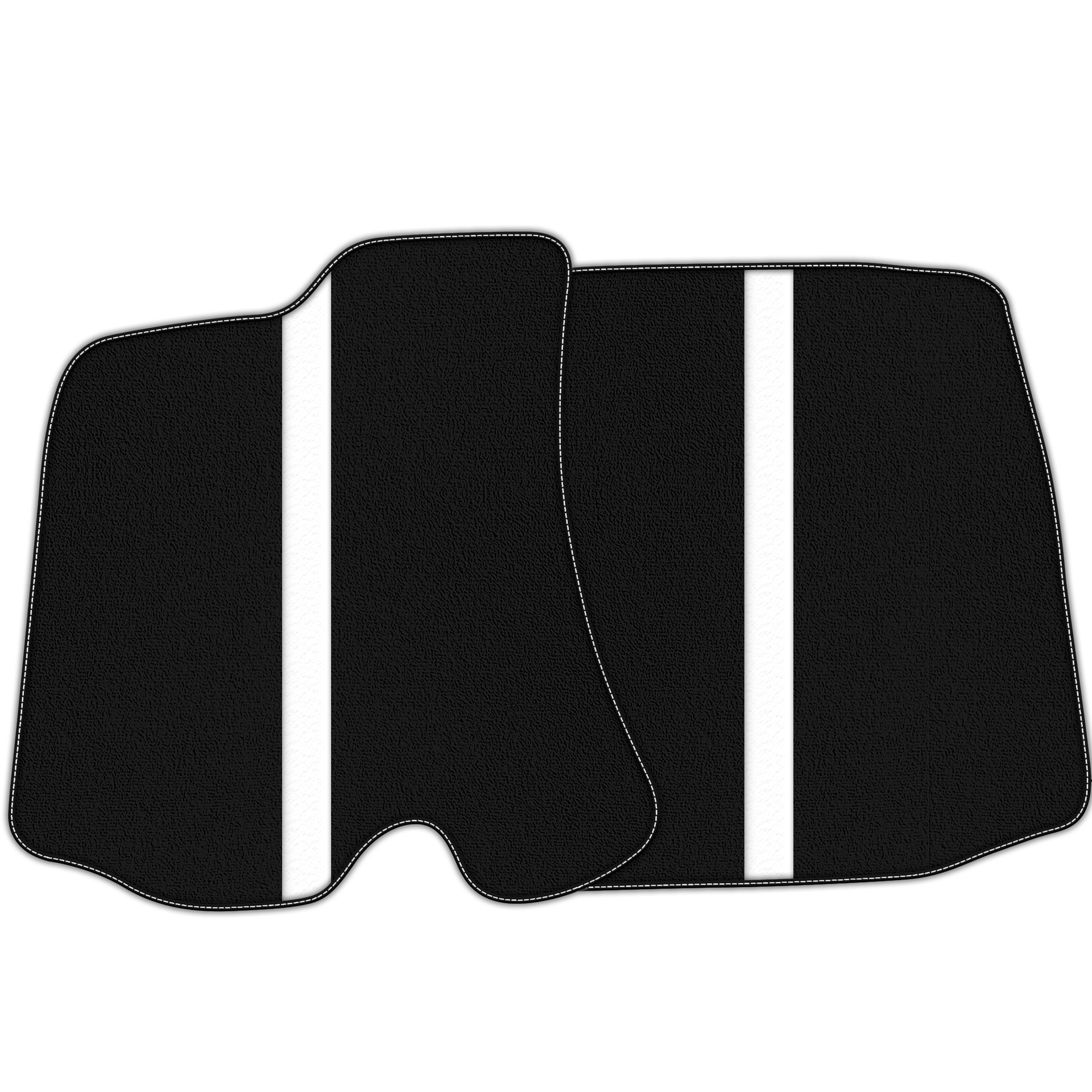 Black Floor Mats with Leather Line for Ferrari Portofino (2018-2023) - Various Colors