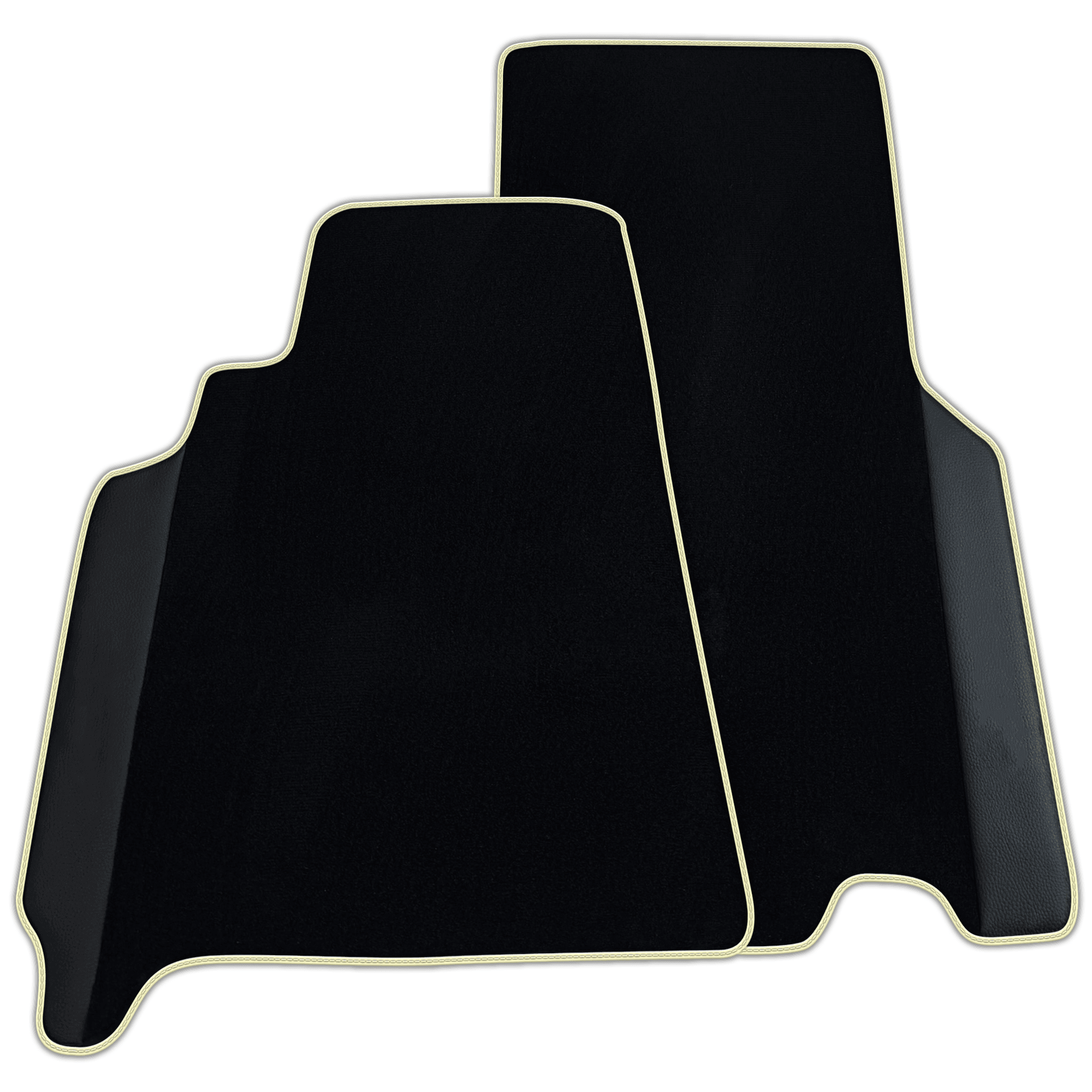Custom Black Floor Mats for Ferrari 550 Maranello (1996-2002) with Leather
