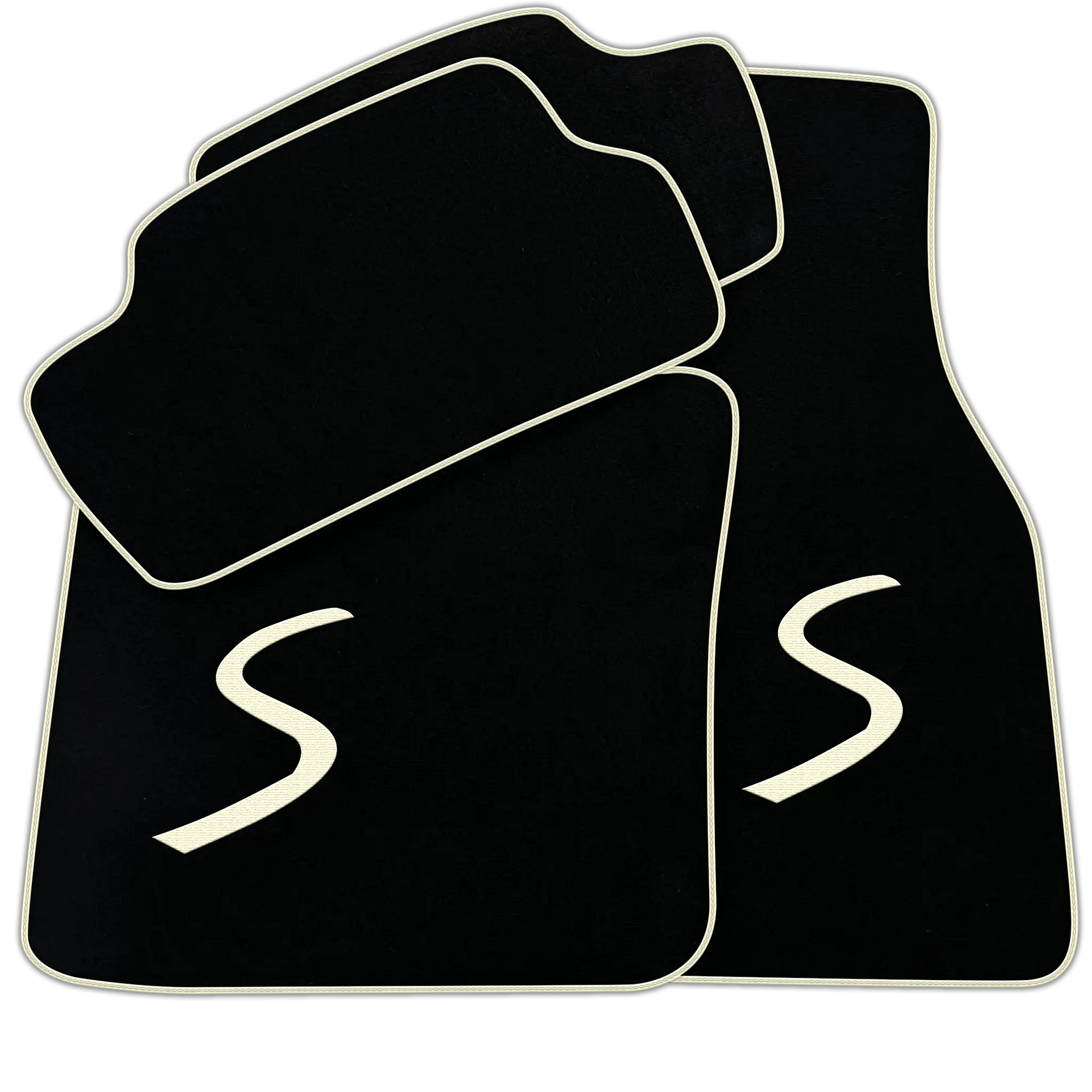 Black Floor Mats for Mini Cooper / One F56 3-Doors (2014-2023)