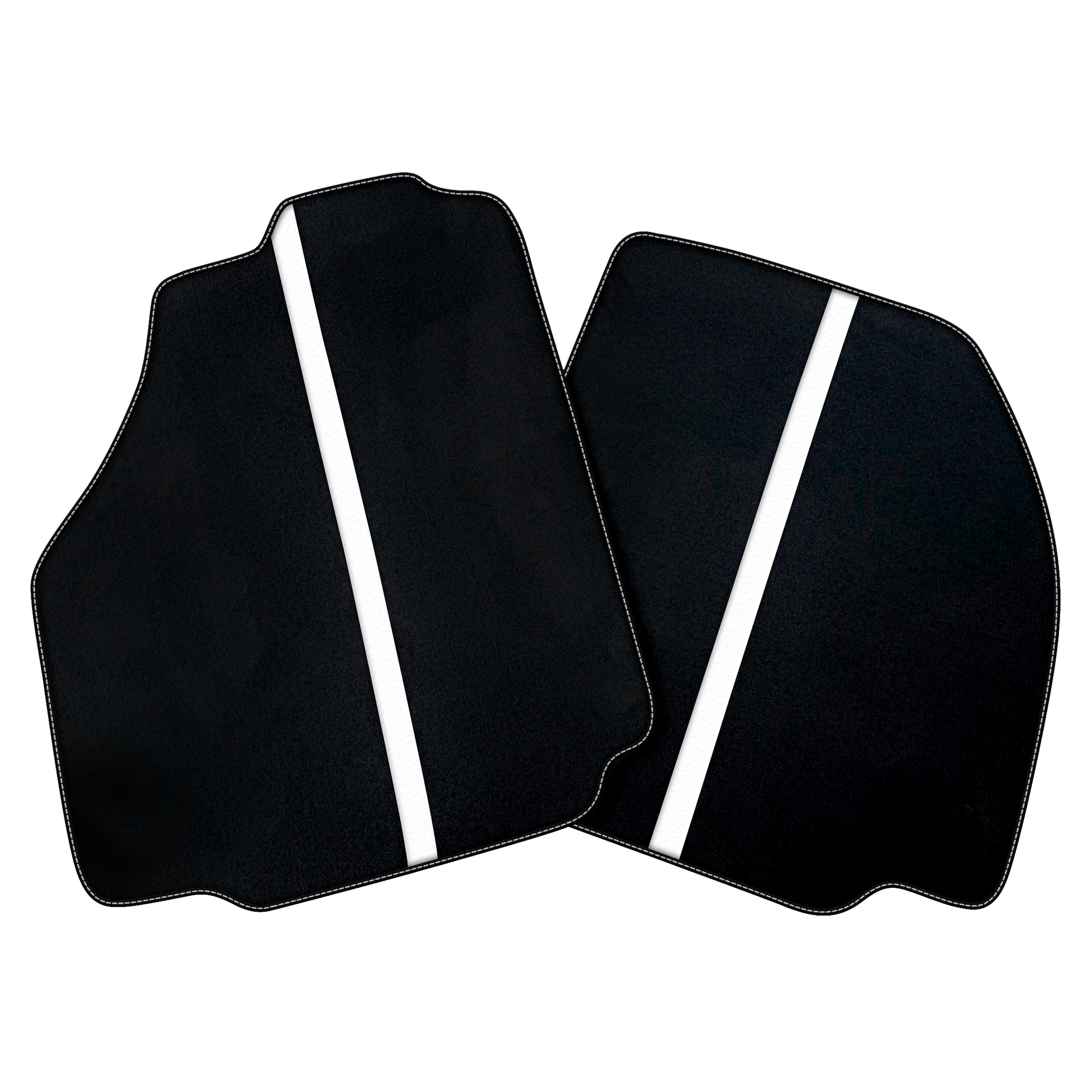 Black Car Floor Mats with Leather Line for Ferrari 488 Pista Spider (2019-2021) | Various Colors