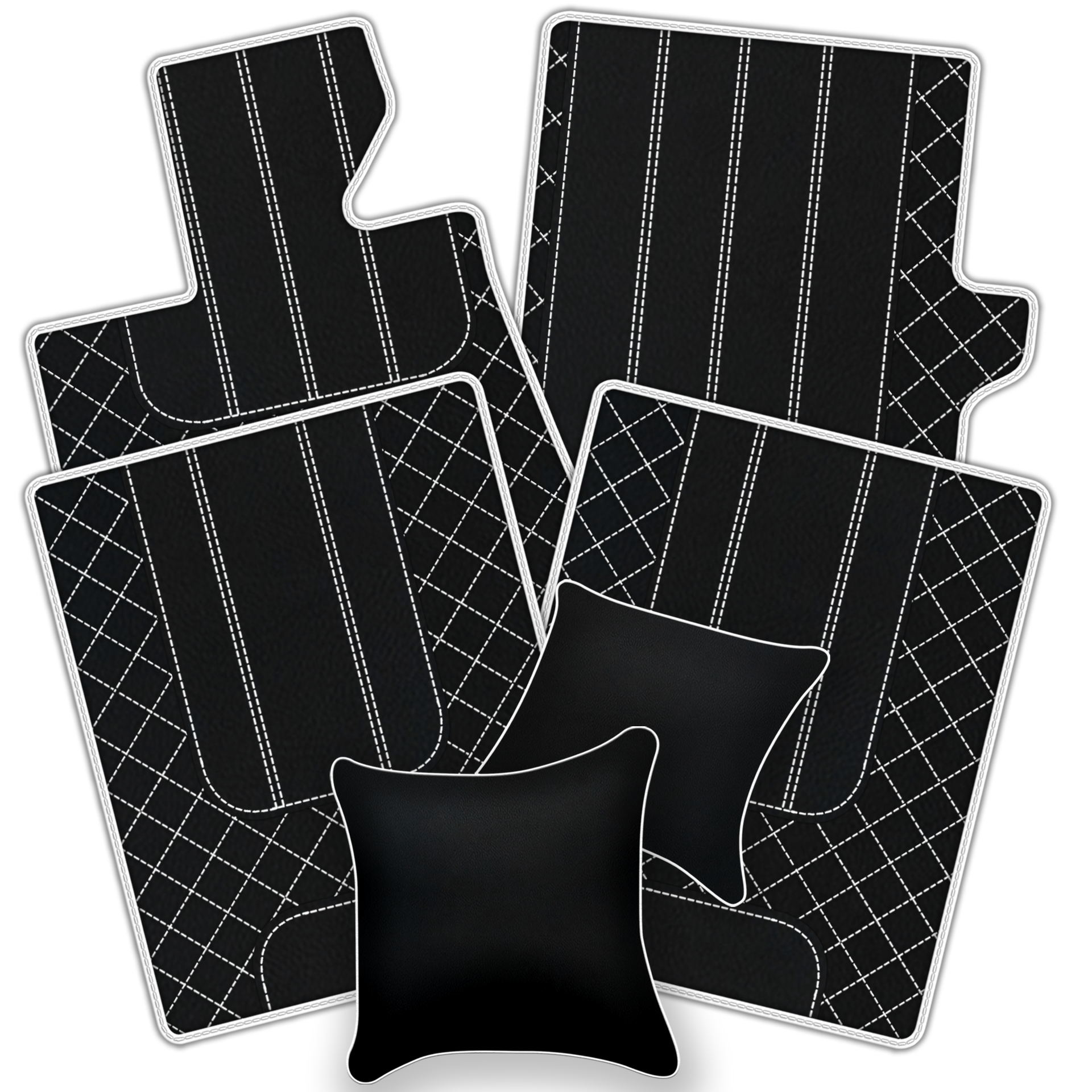 Black Leather Floor Mats for Bentley Bentayga (2015-2023) | AW1 Design