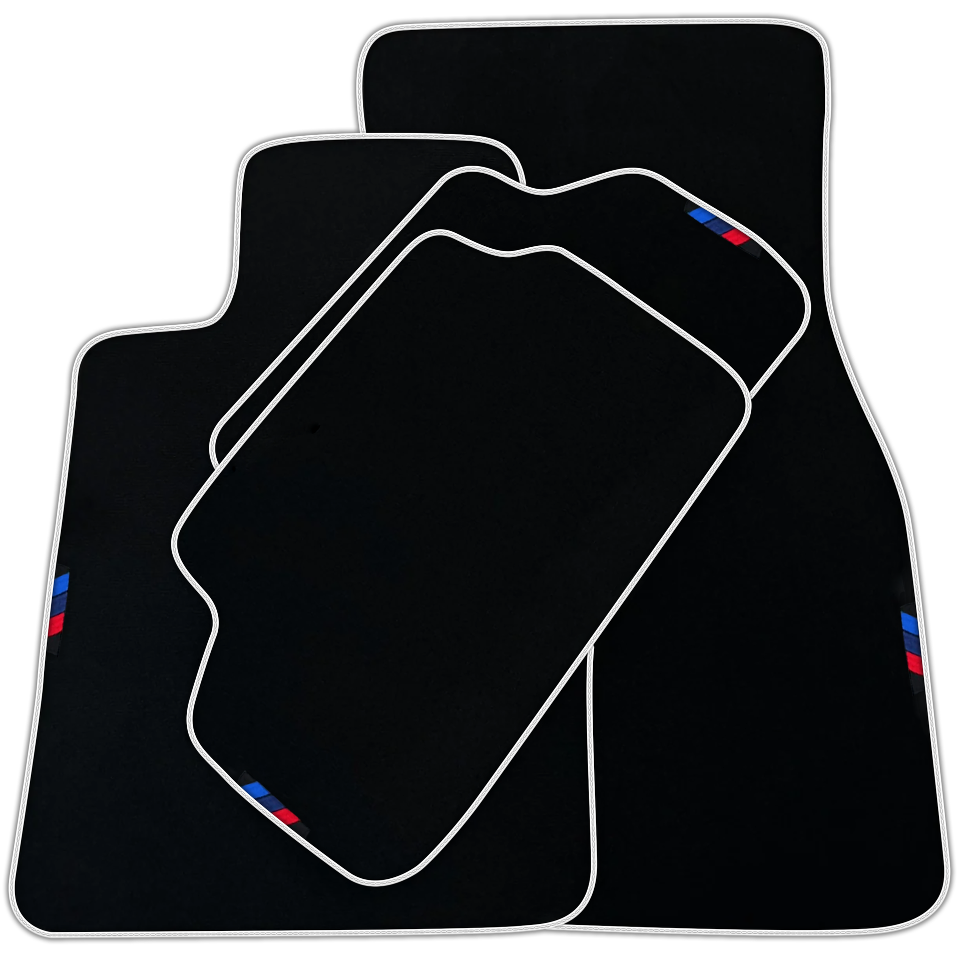 Black Floor Mats For BMW 3 Series E46 Coupe | Blue Trim | Various Trim Colors