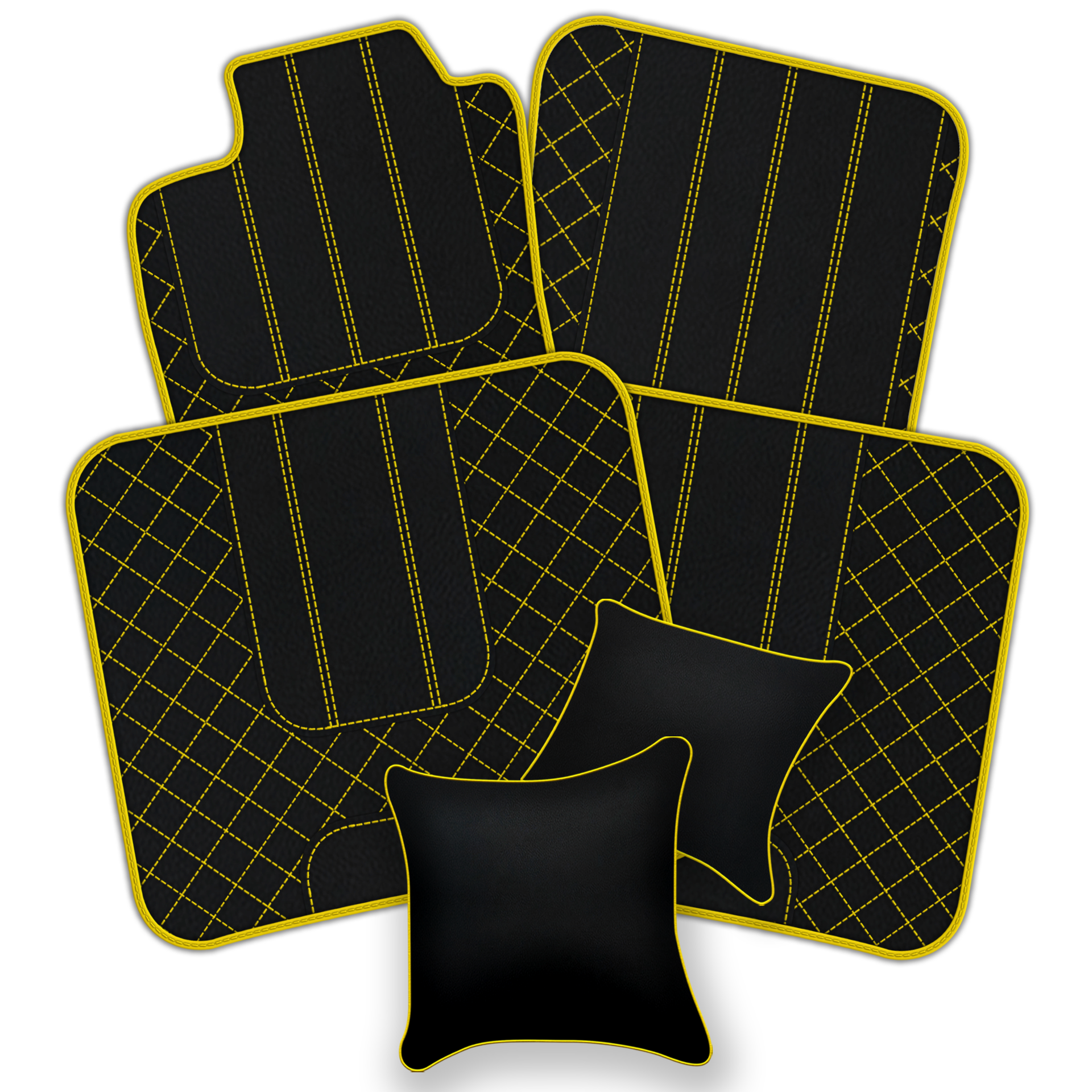 Anpassbare Lederfußmatten mit AW1-Muster für Bentley Flying Spur (2019-2023) - AutoWin