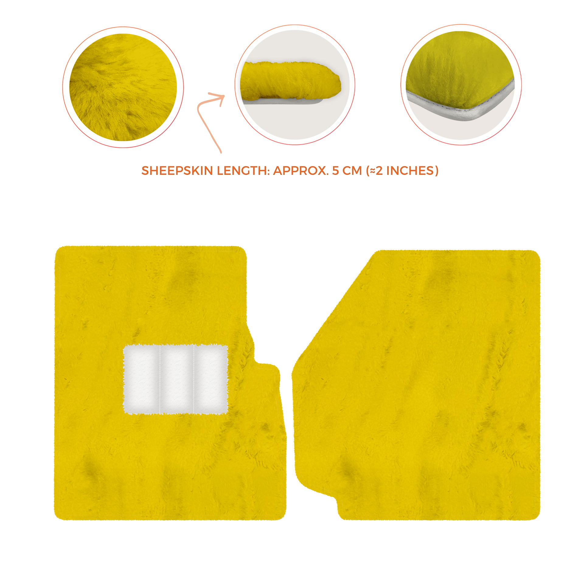 Premium Sheepskin Floor Mats for Land Rover Discovery (2004-2009)