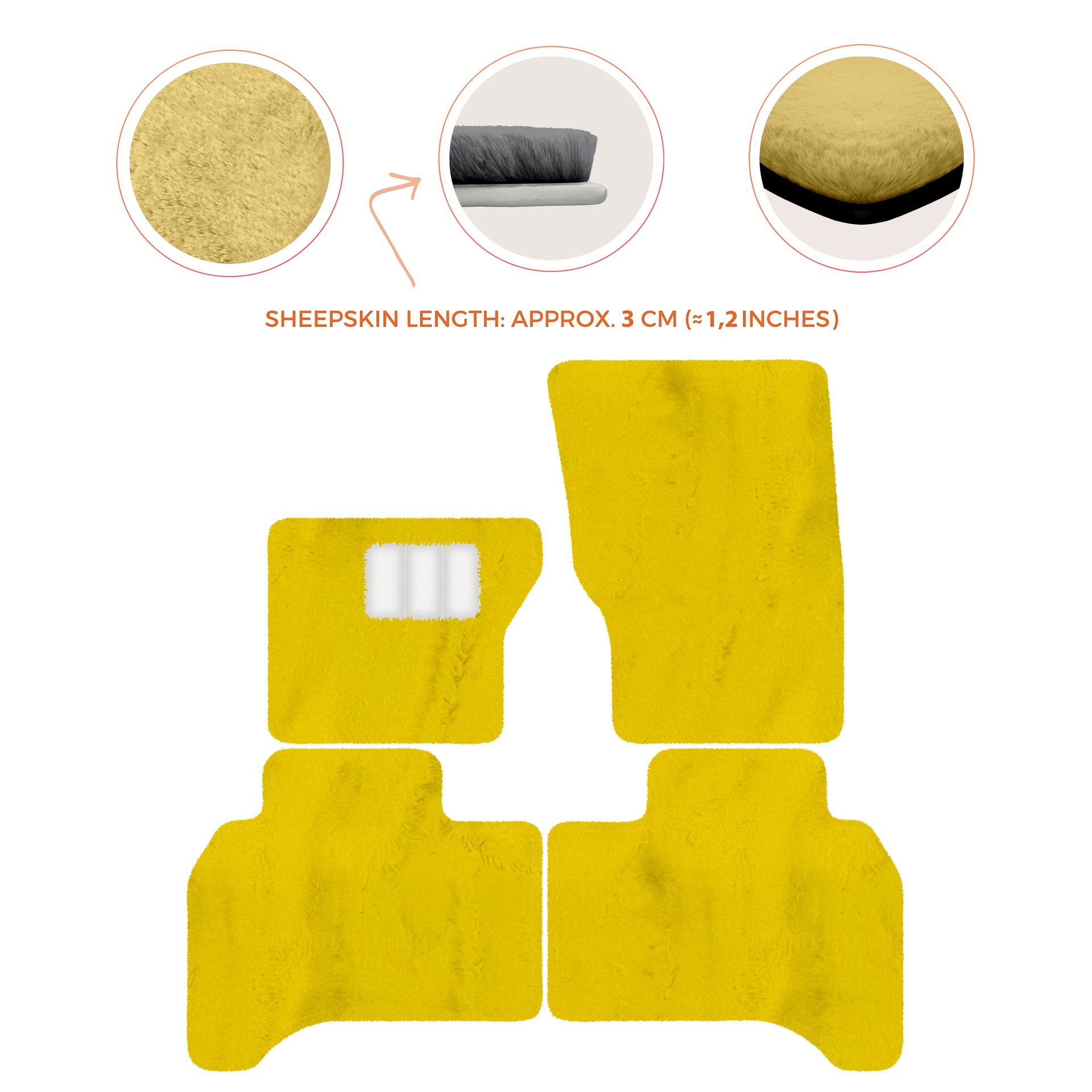 Premium Sheepskin Floor Mats for Range Rover Vehicles (2012-2022)