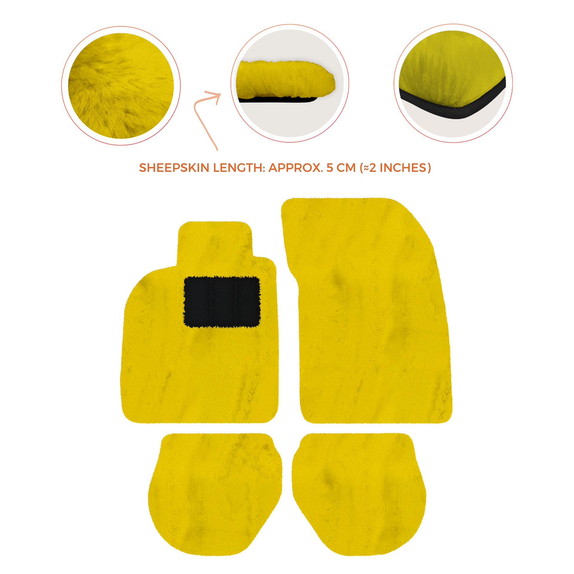 Custom Black Floor Mats for Porsche 911 - 993 (1994-1998) With Leather - AutoWin