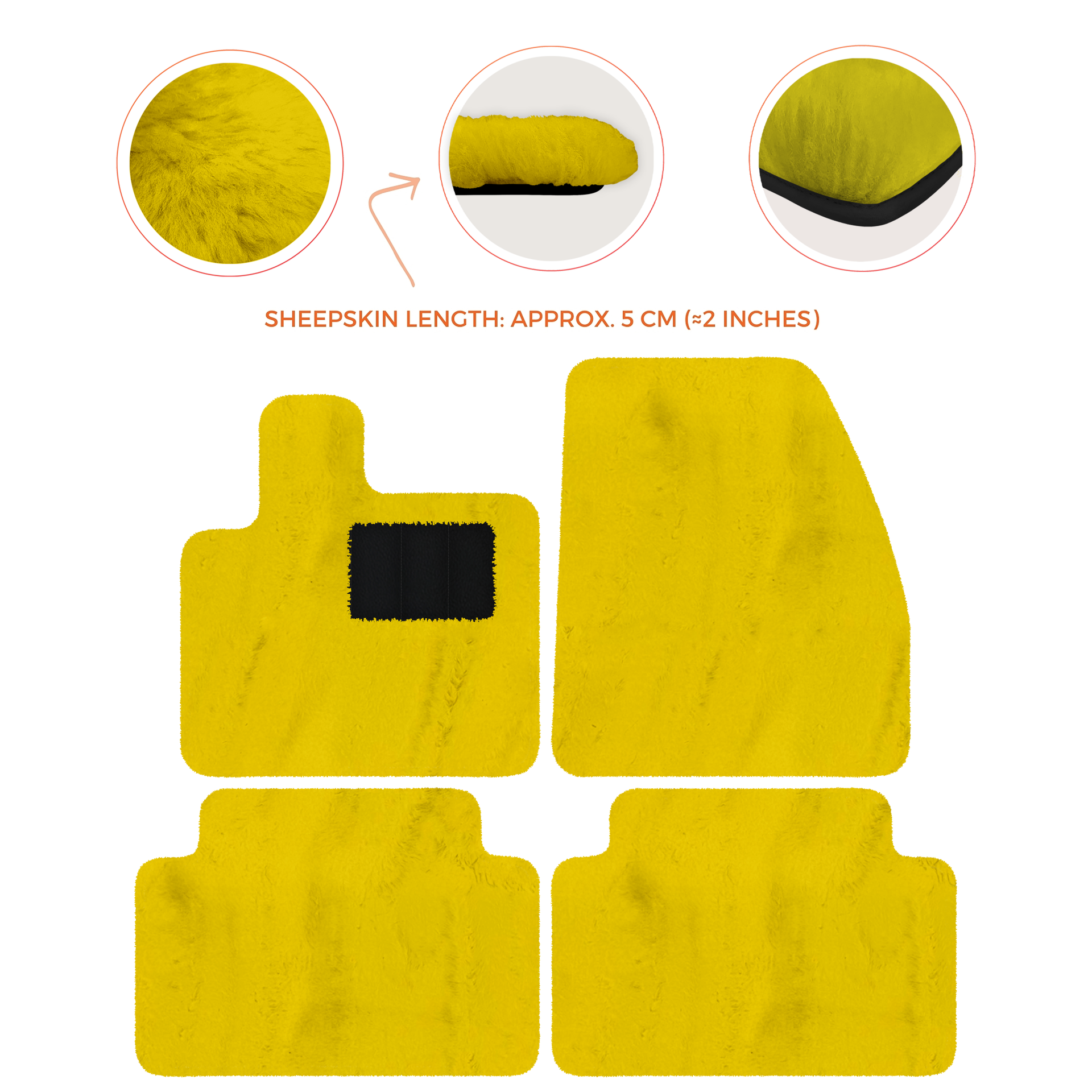 Premium Sheepskin Floor Mats for Range Rover Evoque (2016-2024)