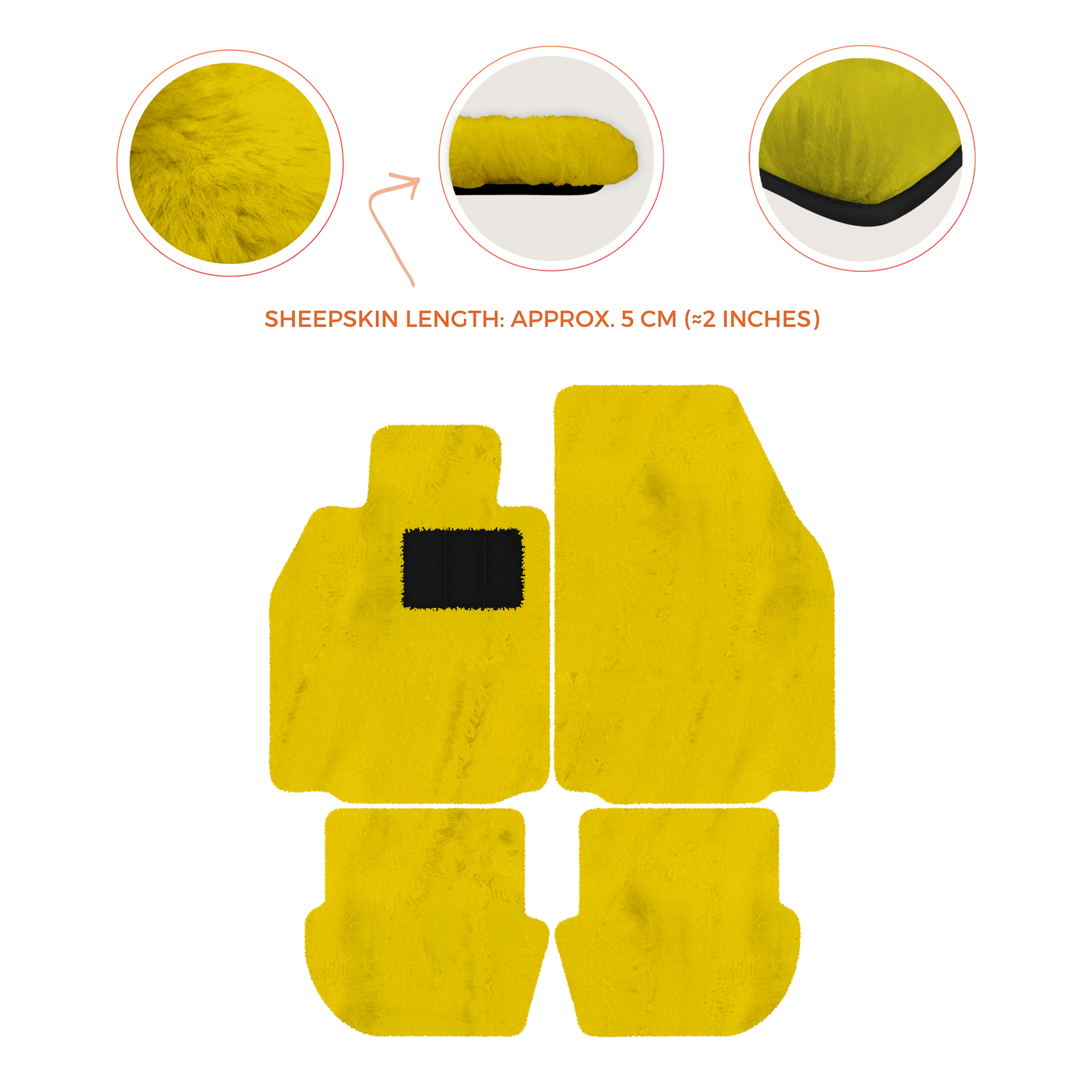 Premium Luxury Sheepskin Floor Mats for Porsche 911 (2004-2012)