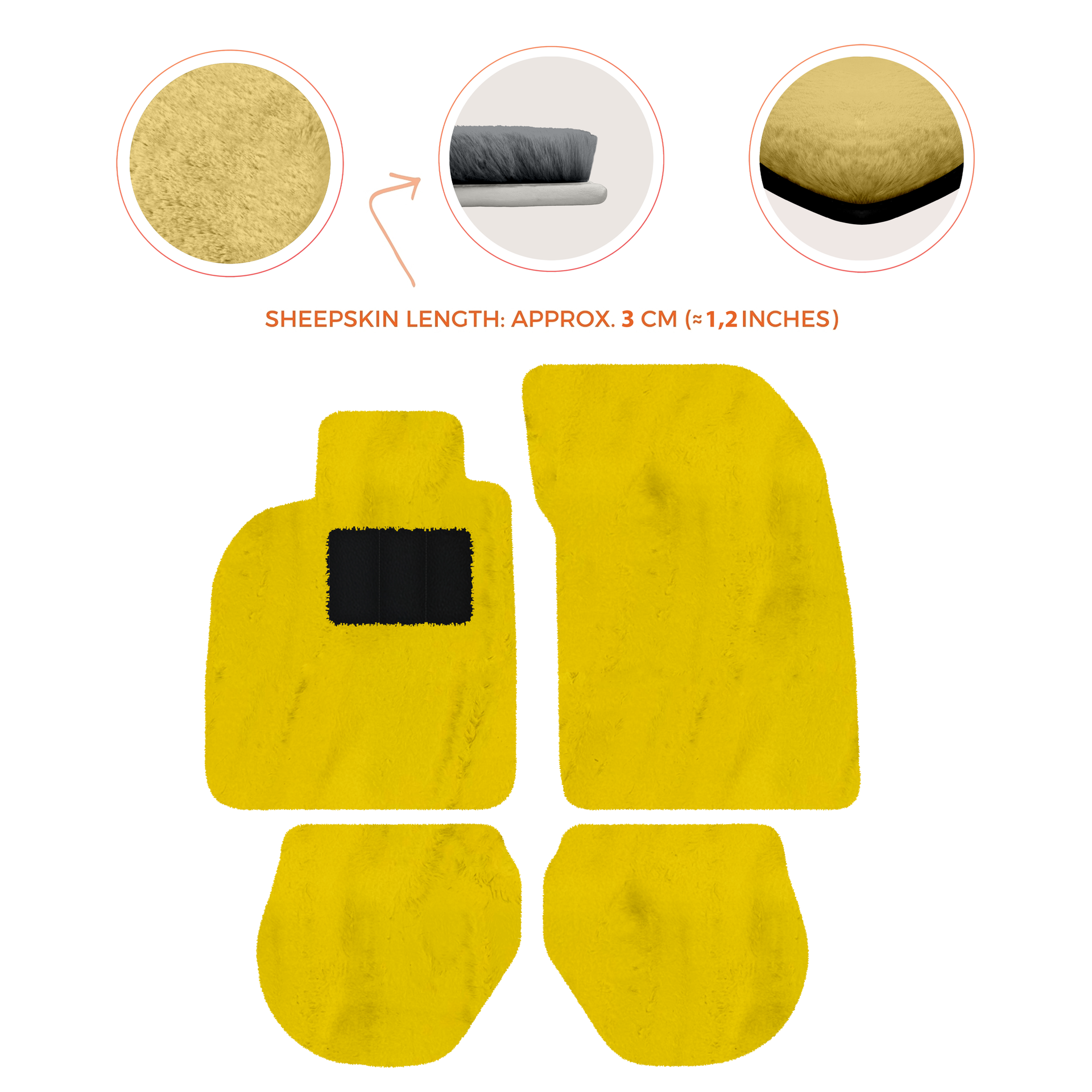 Customizable Leather Floor Mats with Square Pattern for Porsche 911 - 993 (1994-1998) - AutoWin