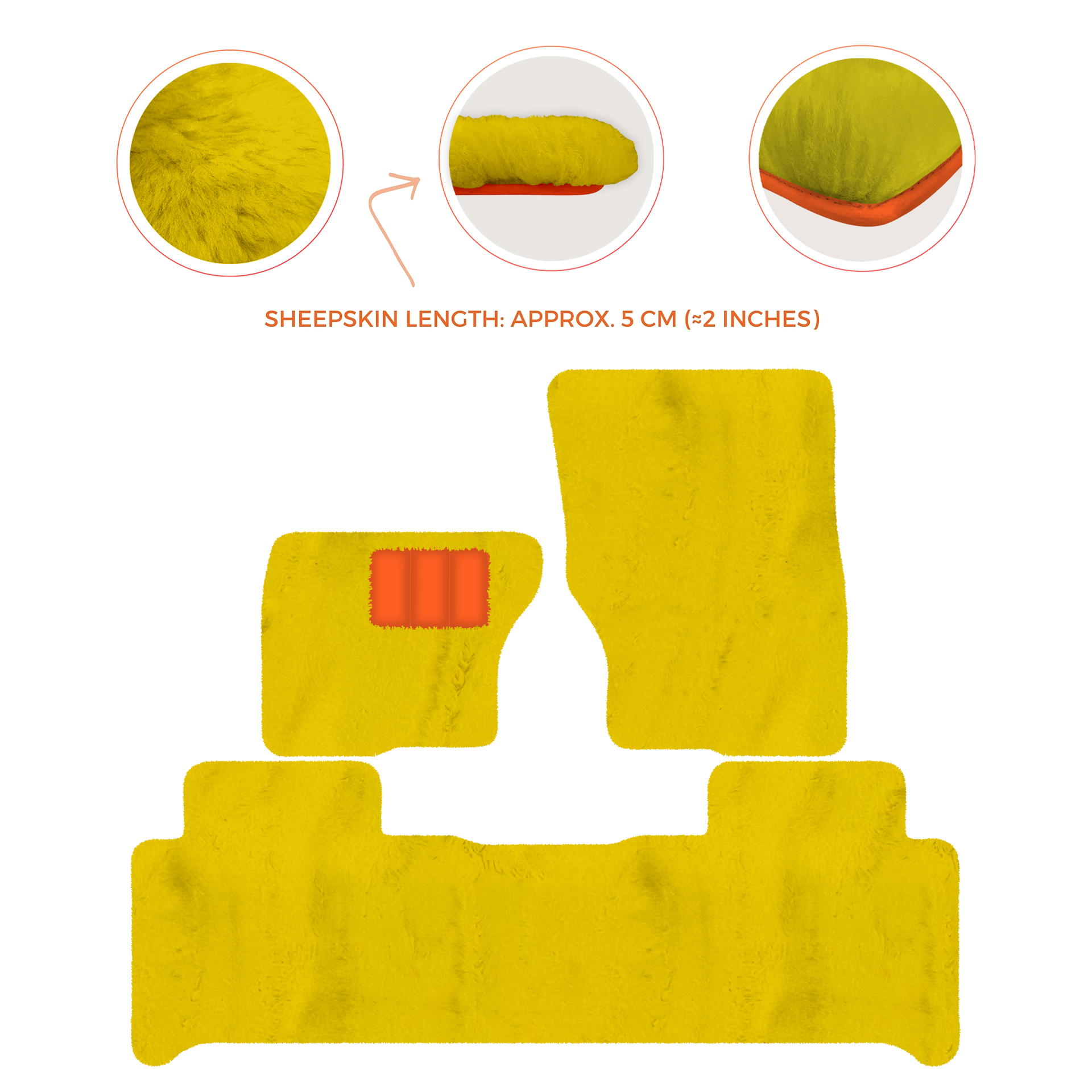 Luxury Sheepskin Floor Mats for Land Rover Discovery (2017-2026)