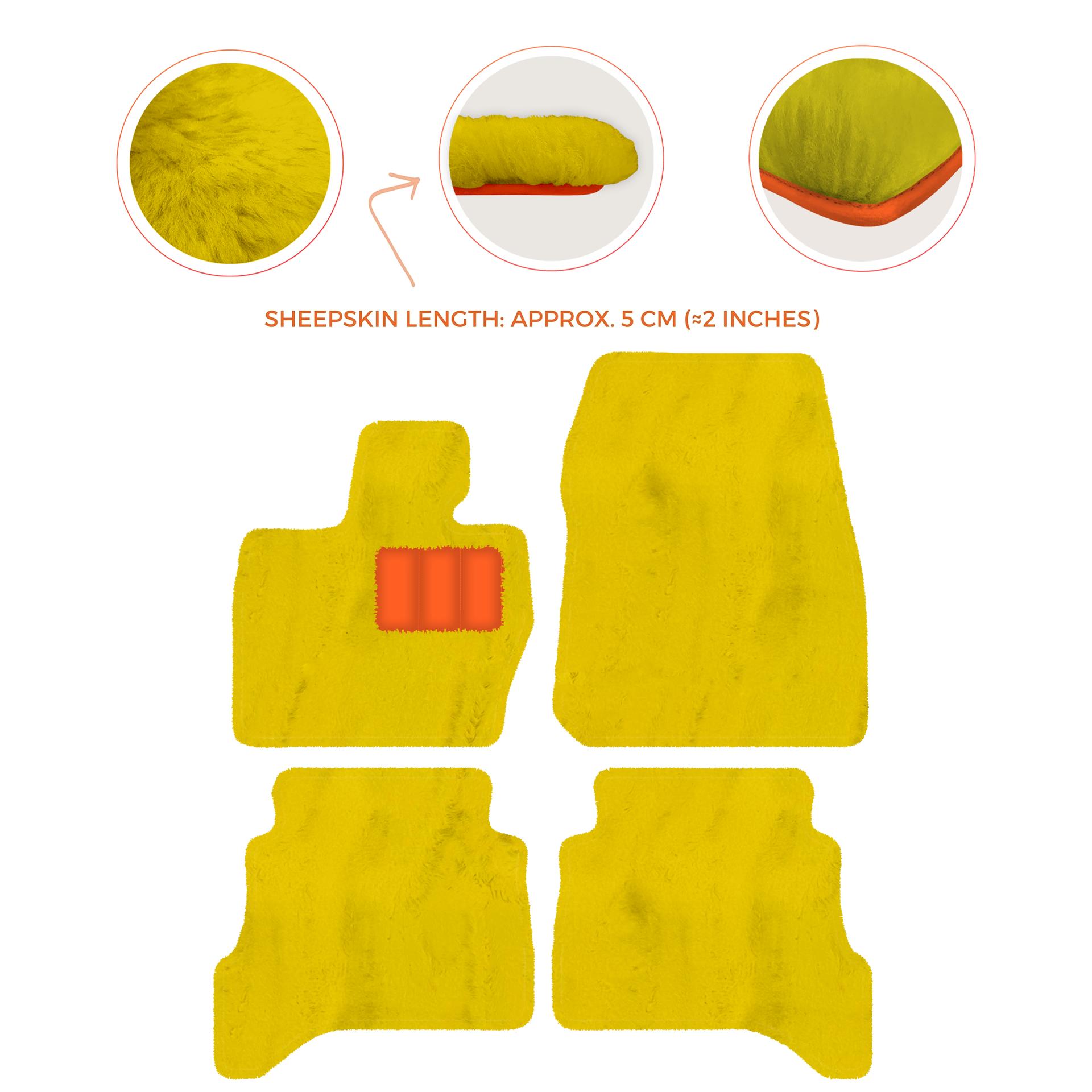 Premium Sheepskin Floor Mats for Range Rover Evoque (2015-2019)