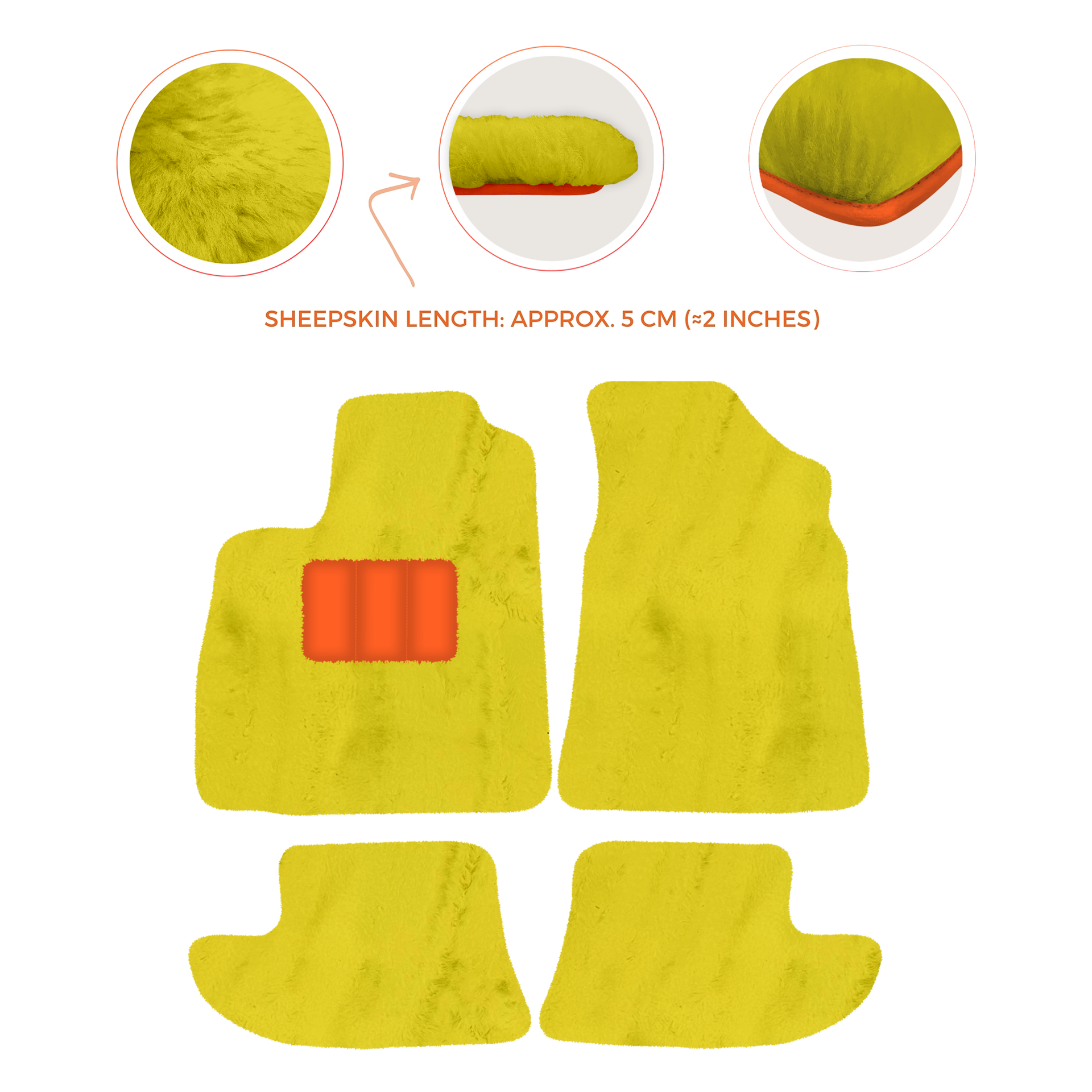 Premium Sheepskin Floor Mats for Bentley Continental GTC (2011-2018)