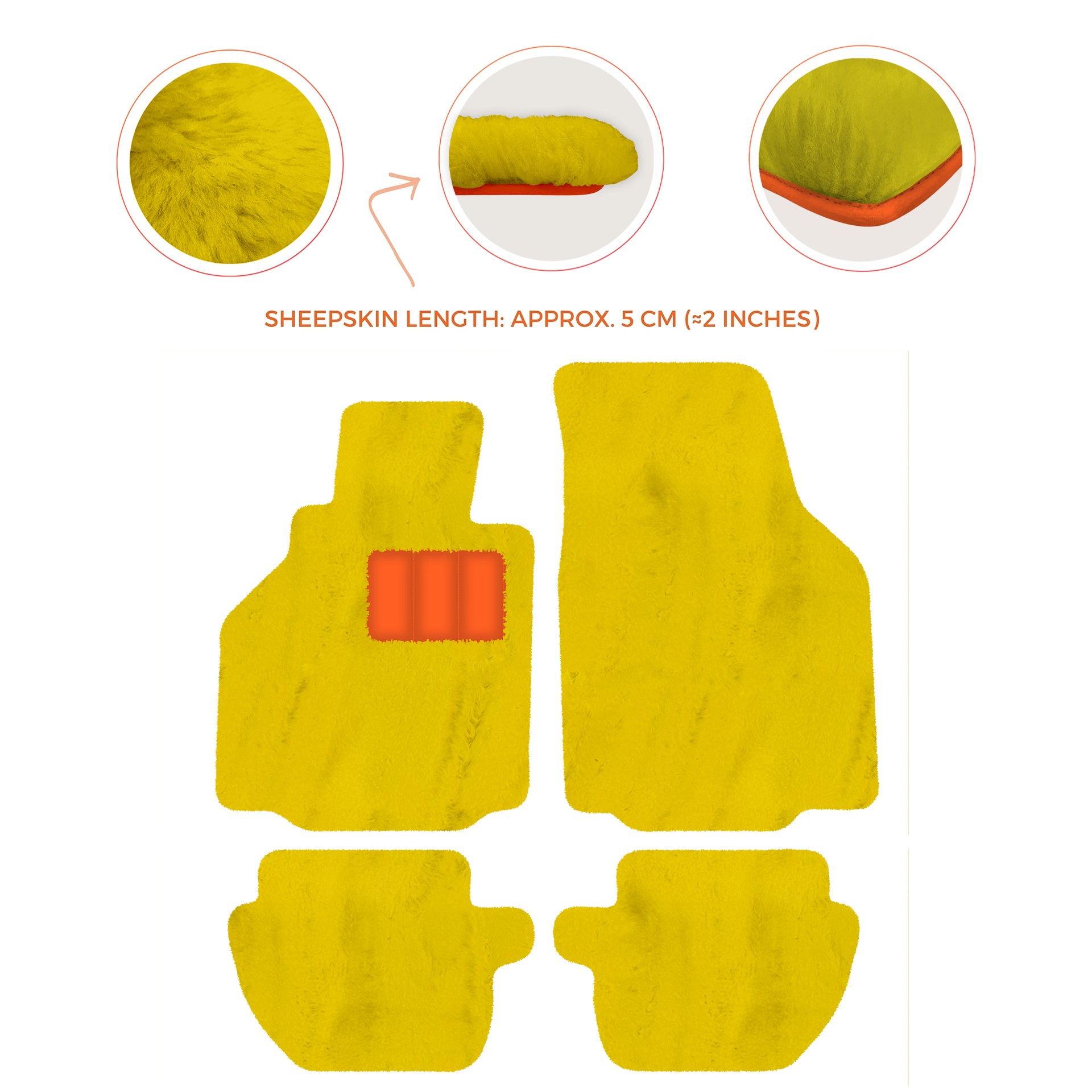 Premium Luxury Sheepskin Floor Mats for Ferrari Roma (2021-2024)