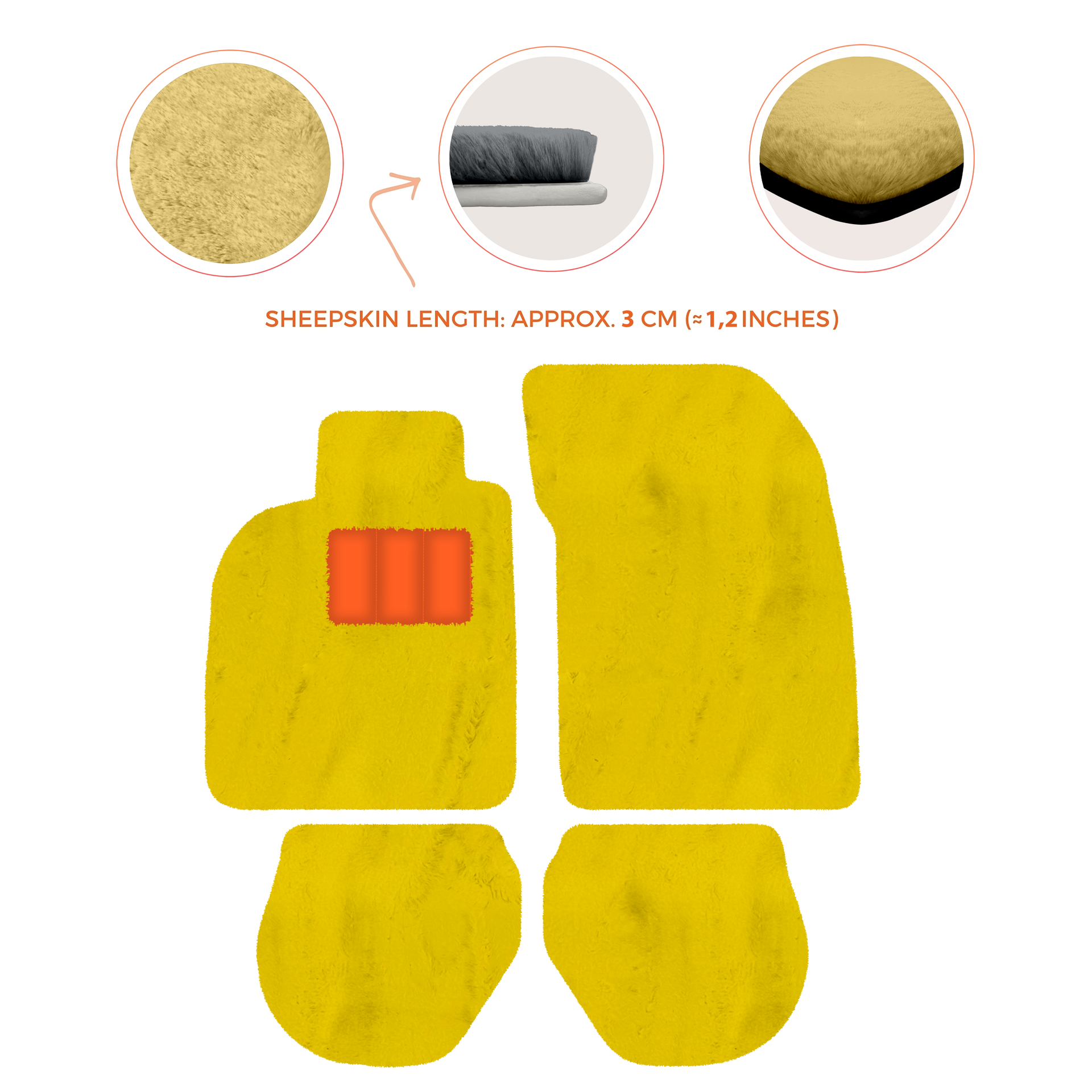 Customizable Leather Floor Mats with Square Pattern for Porsche 911 - 993 (1994-1998) - AutoWin