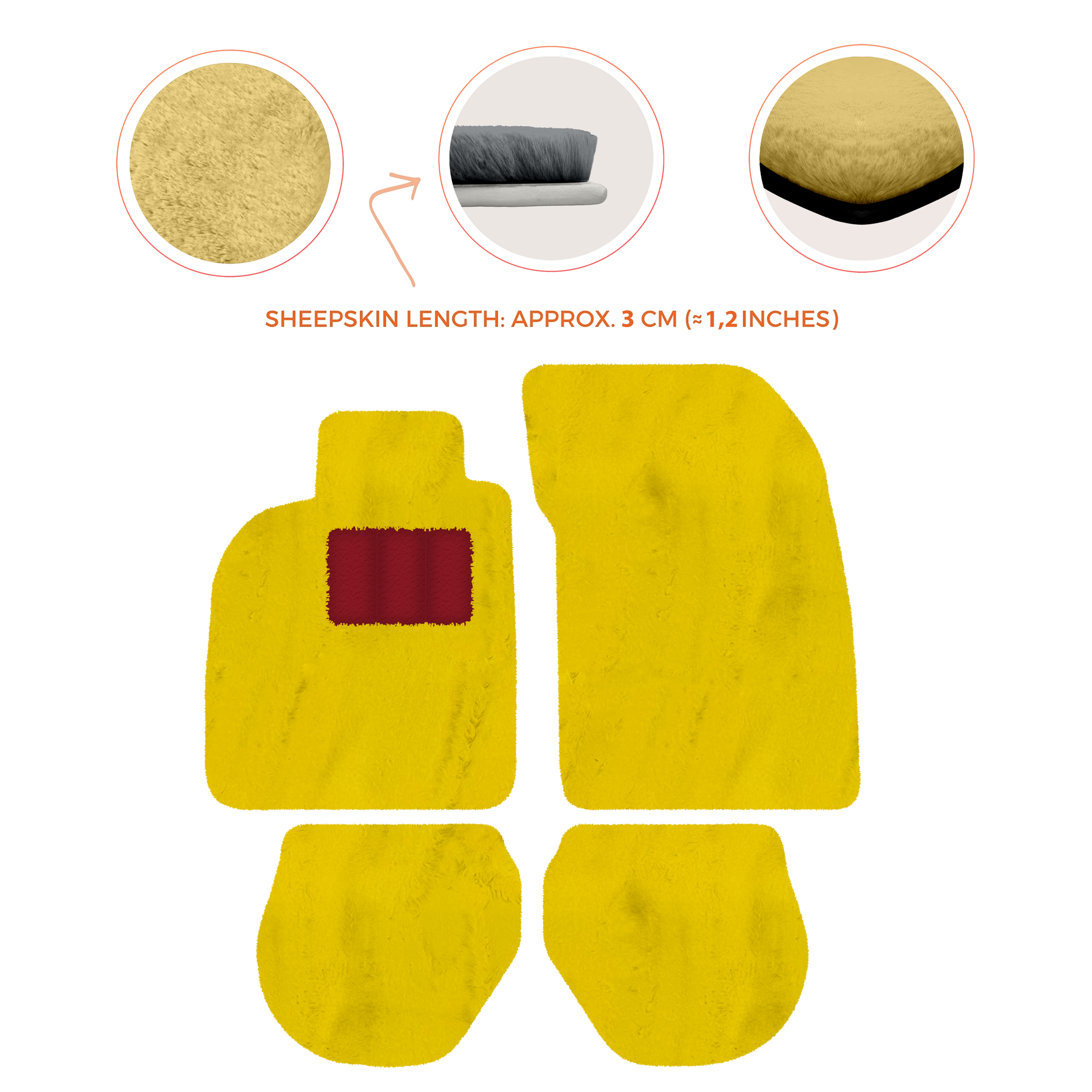 Customizable Leather Floor Mats with Square Pattern for Porsche 911 - 993 (1994-1998) - AutoWin